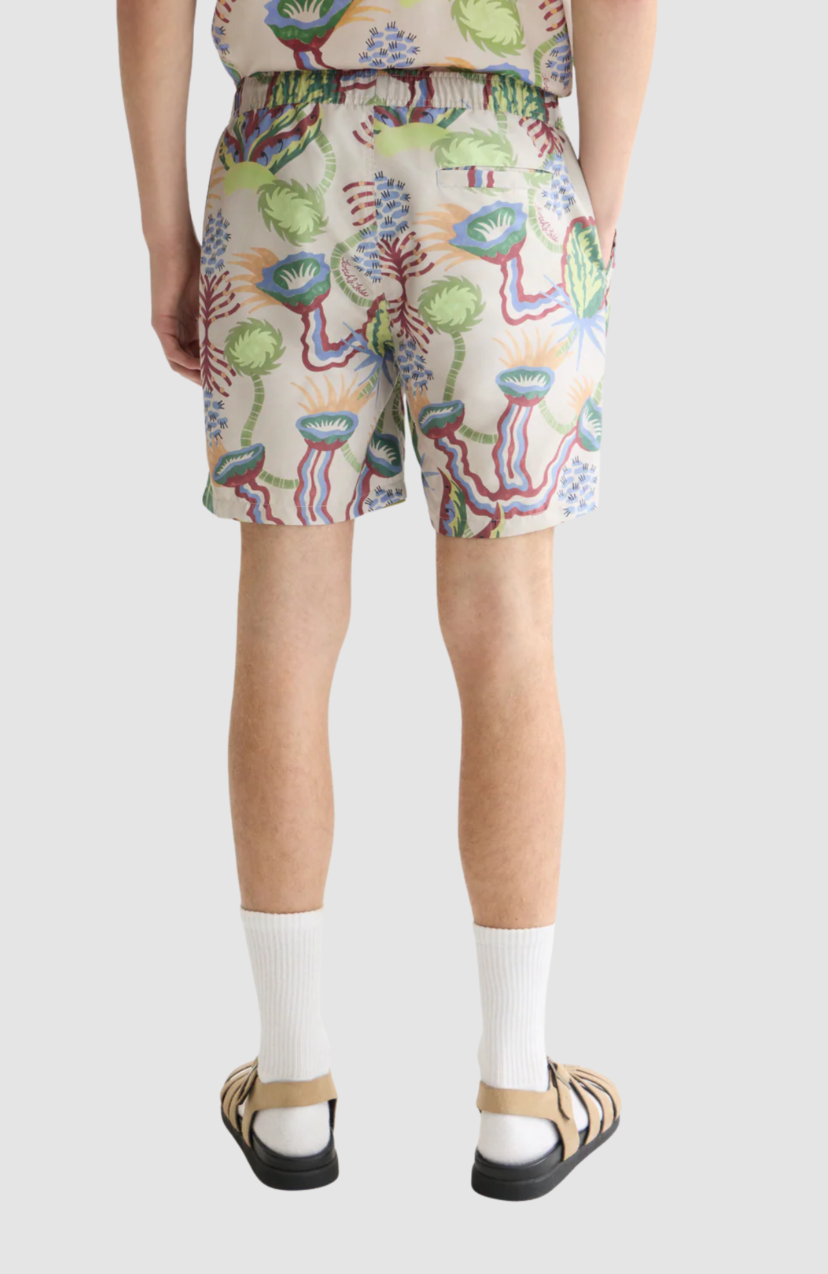 Printed midlength swim shorts