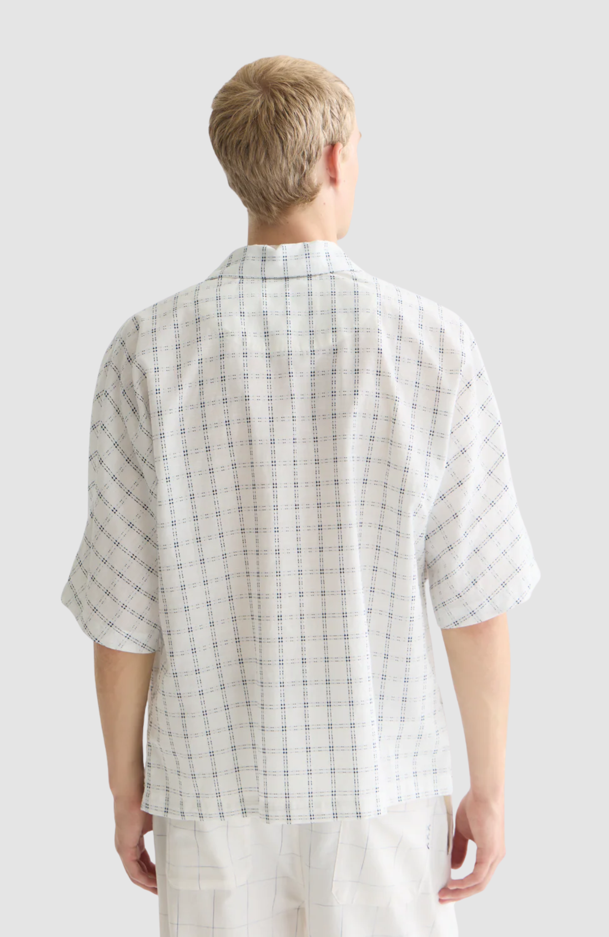 Check loosefit shortsleeved shirt