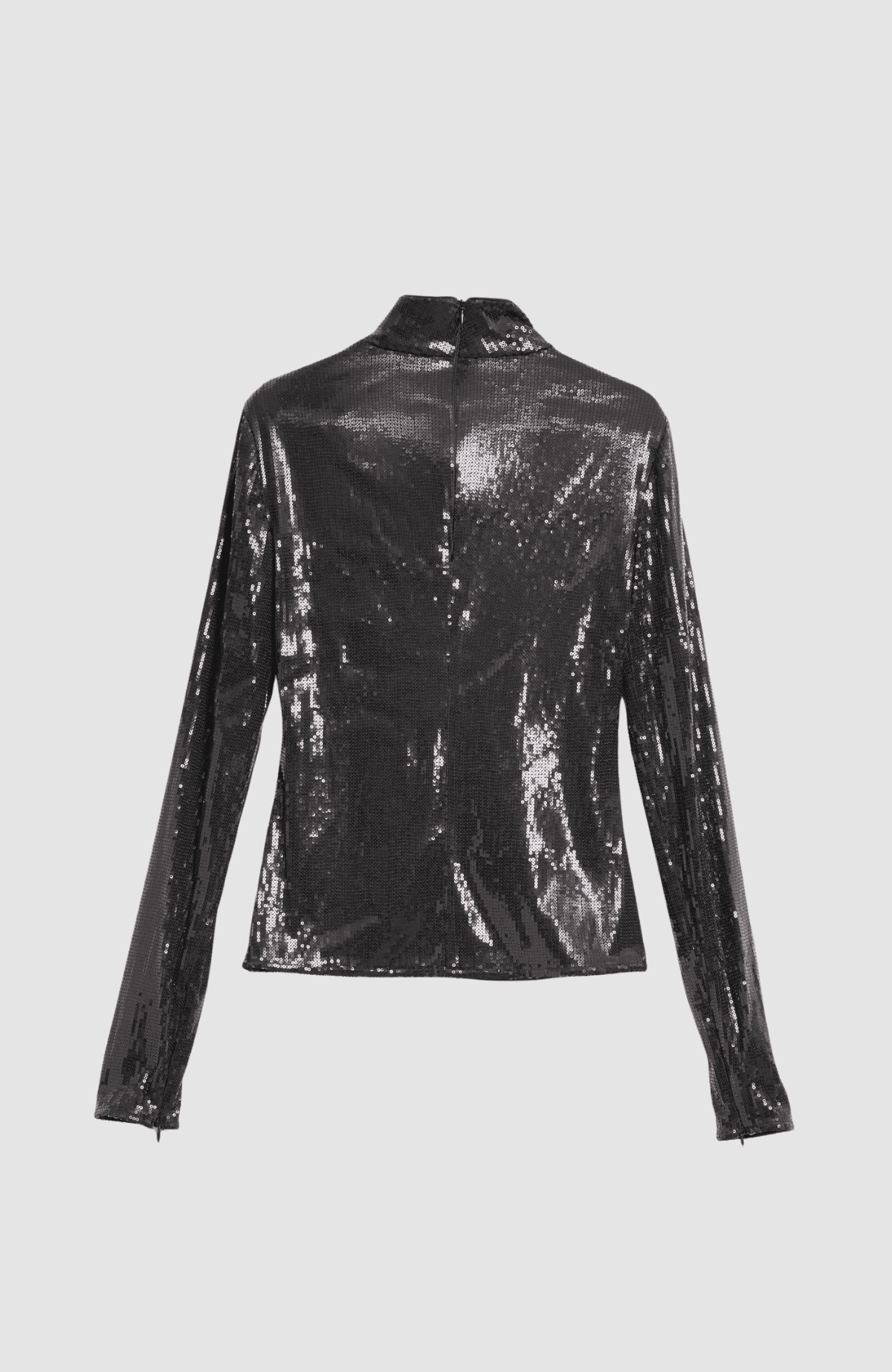 Sequin Zip Sleeve Top