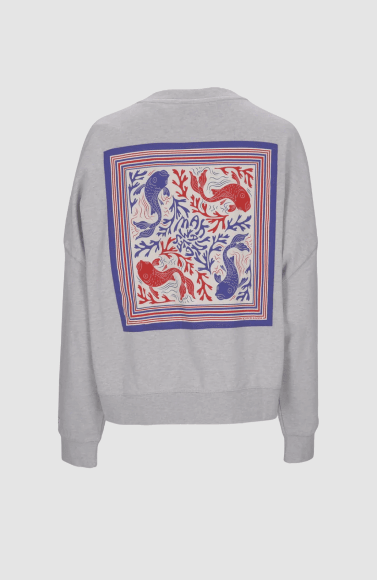Boyfriend fit sweatshirt with woven back print
