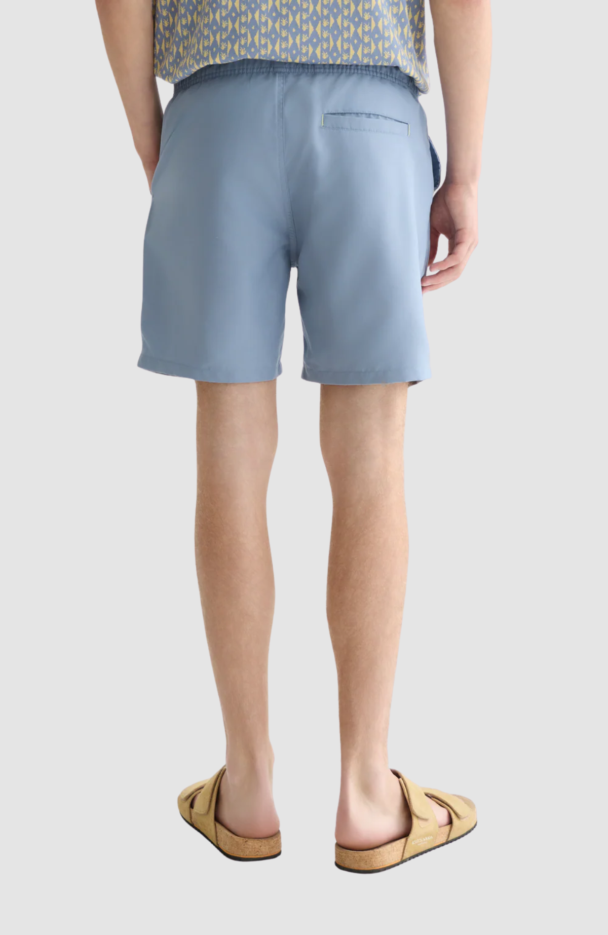 Solid midlength swim shorts