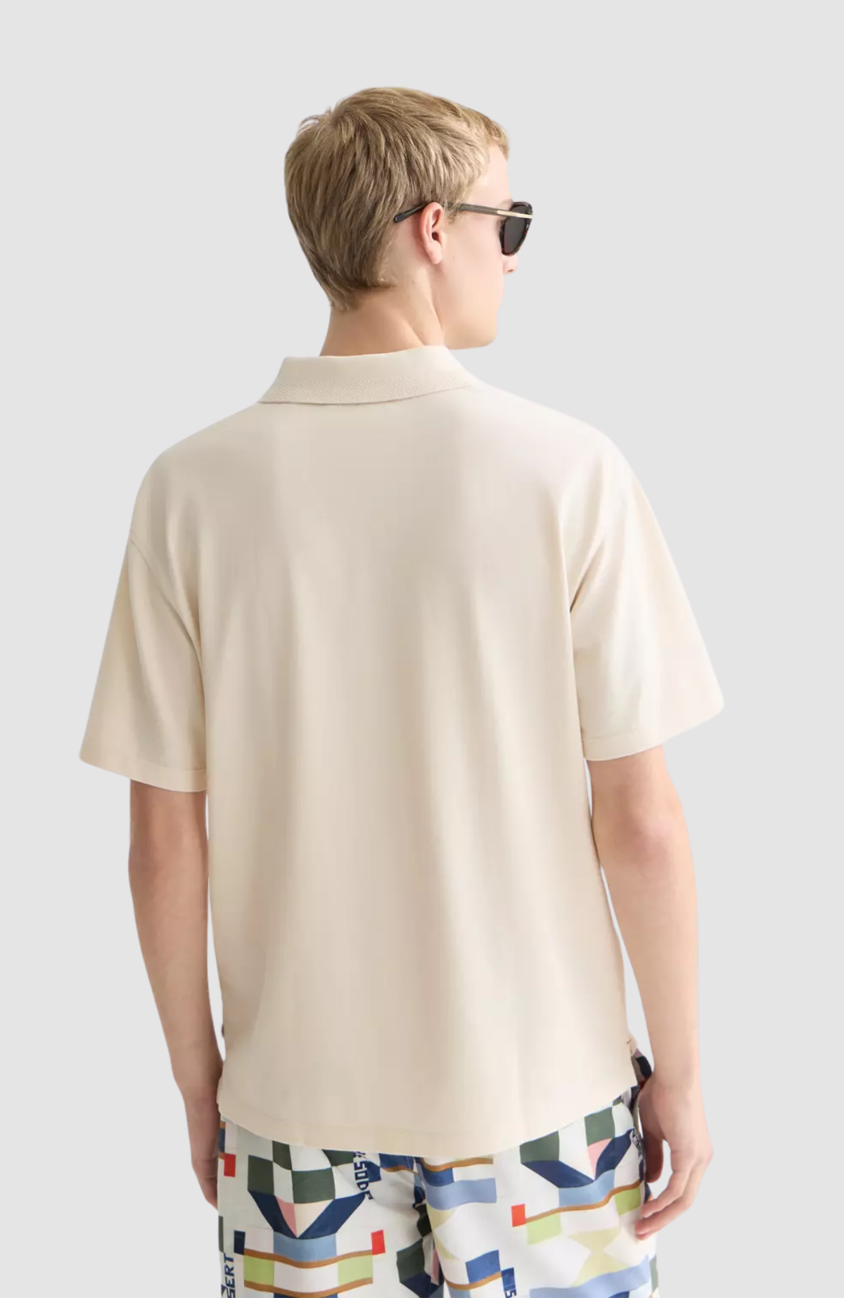 3 crosses pique relaxedfit garmentdyed polo