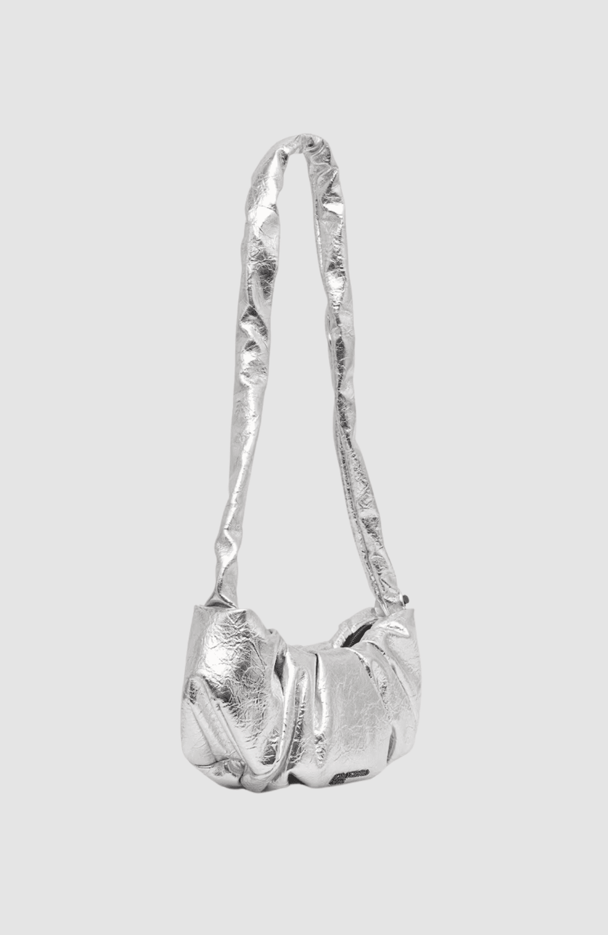 KLJ Gathered Shldr Bag Silver
