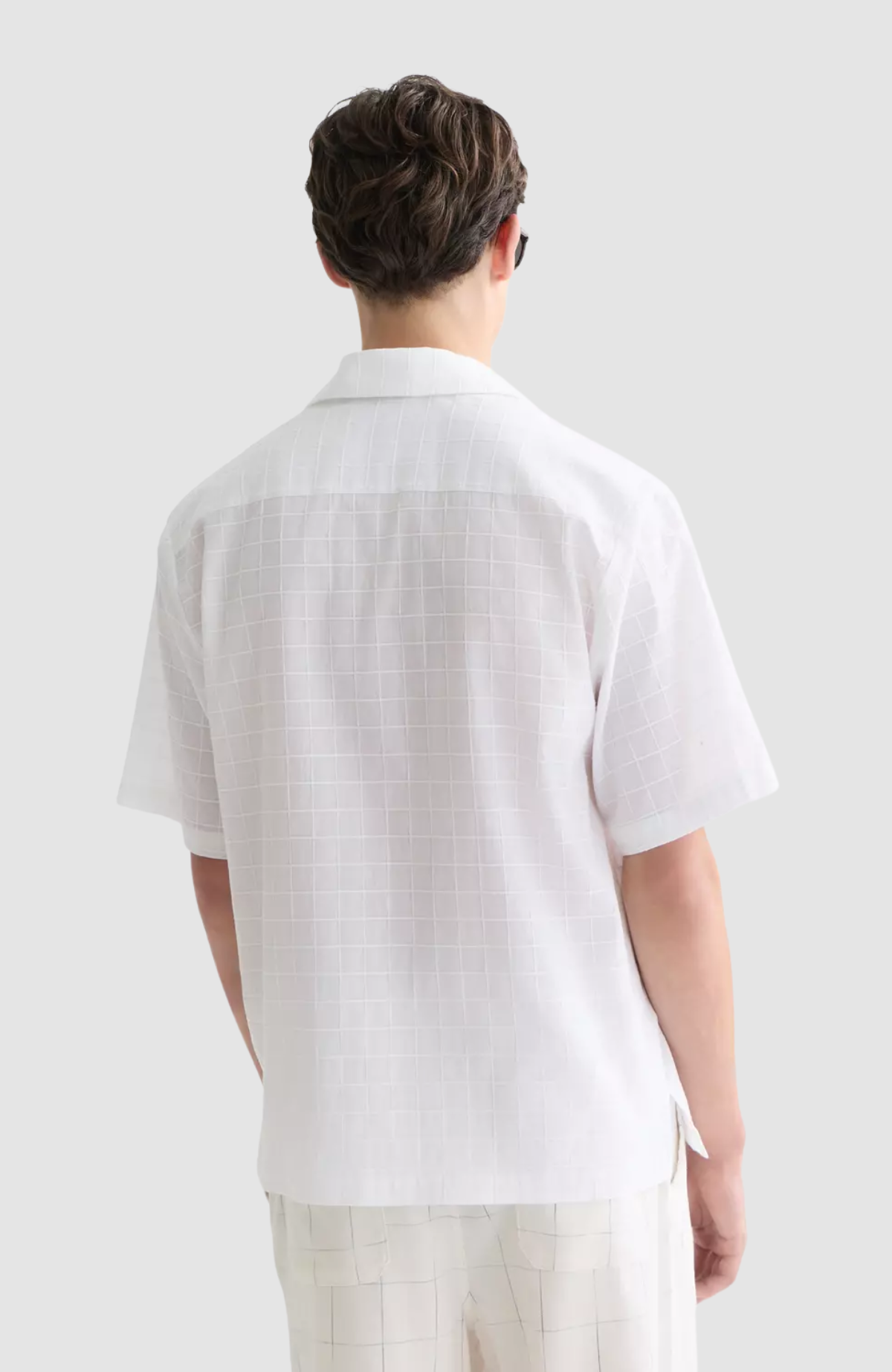 Embroidered structured relaxedfit shortsleeved shirt