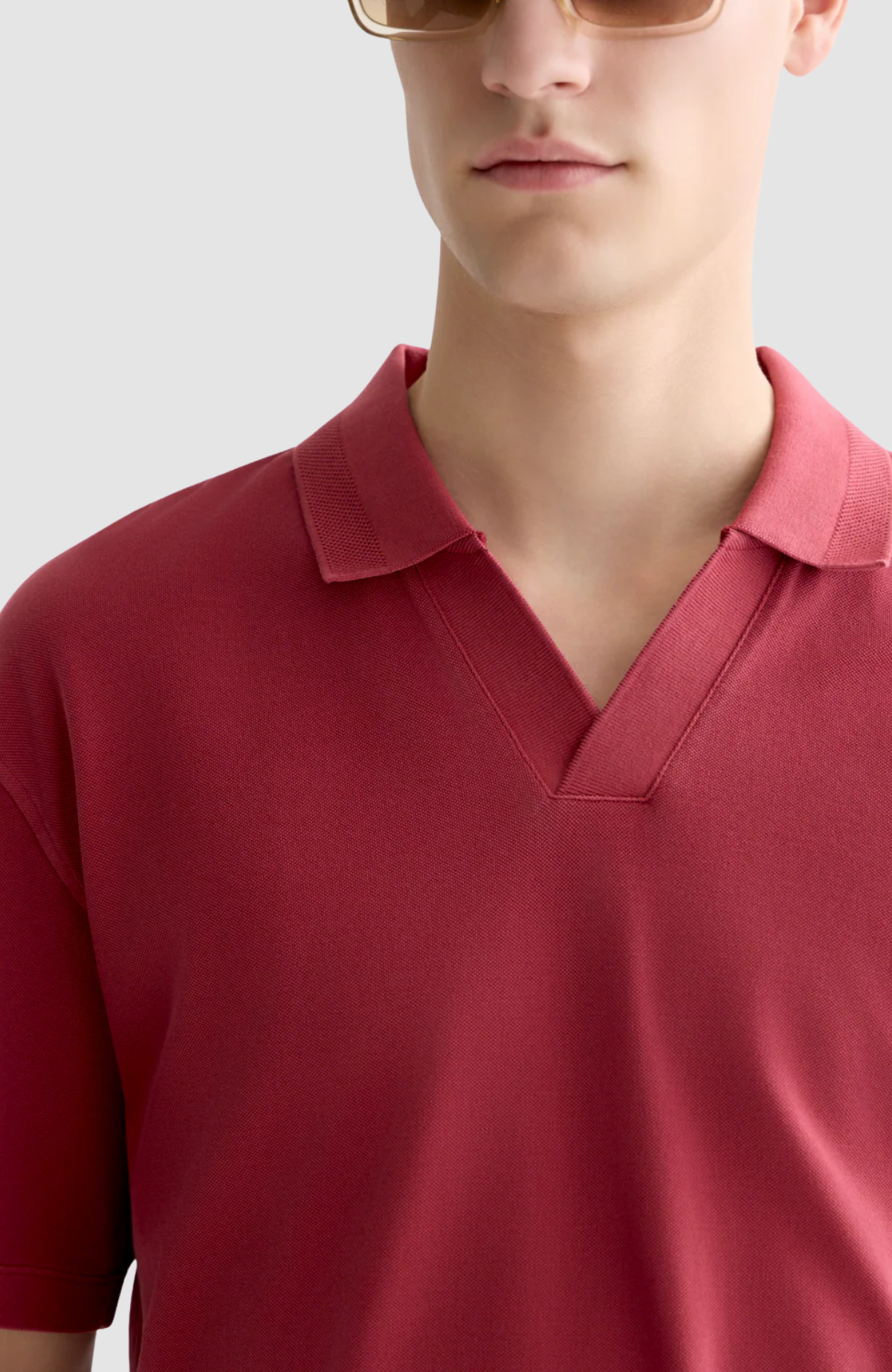 3 crosses pique relaxedfit garmentdyed polo