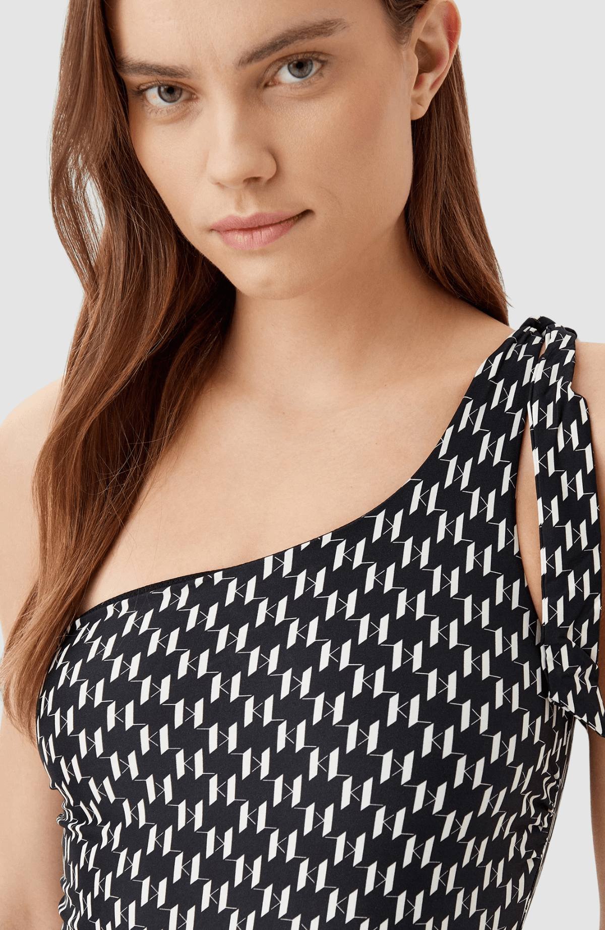 Monogram Tie Cheeky Swimsuit