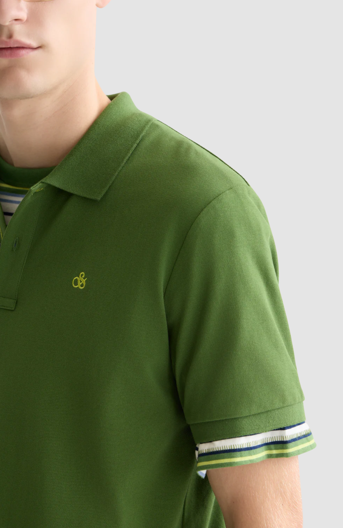 Seasonal core pique chest logo polo