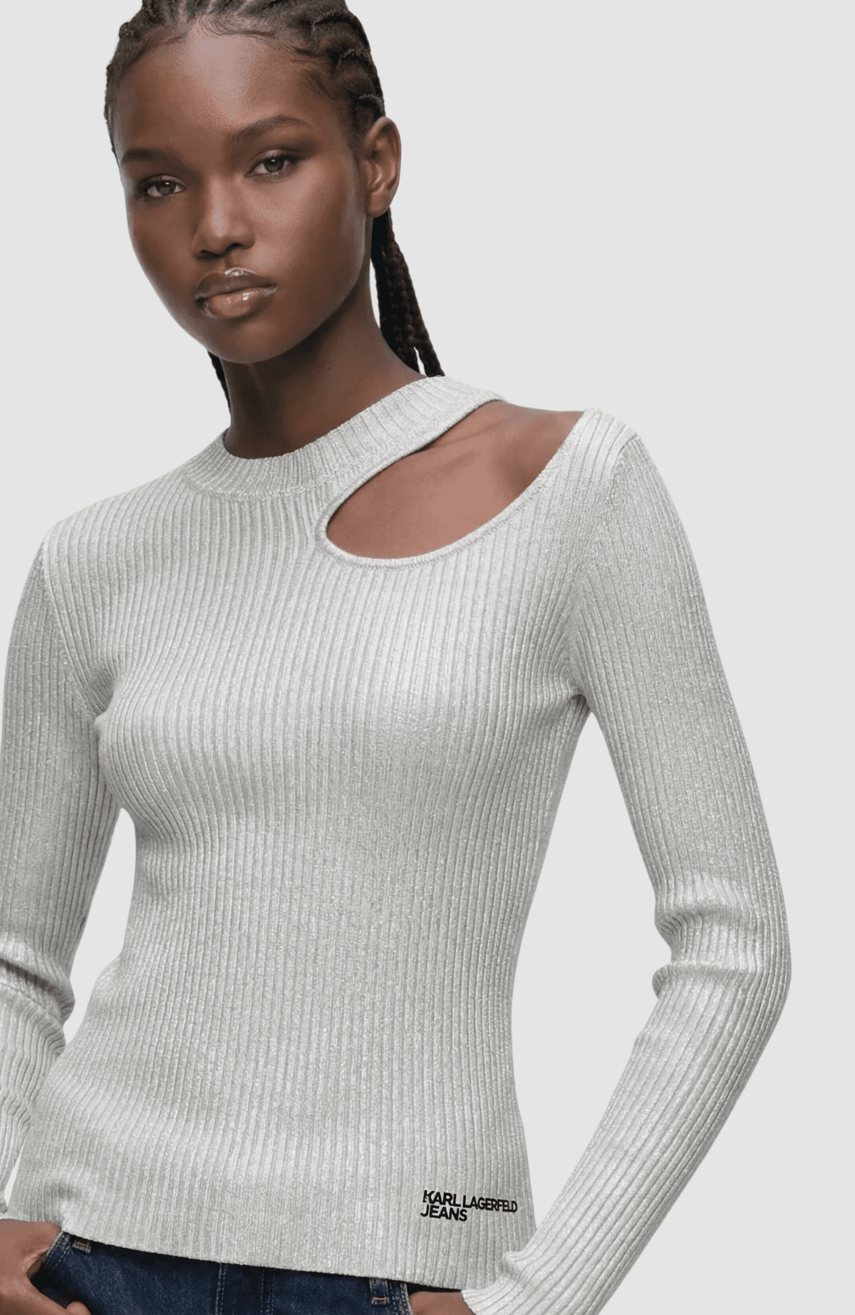 KLJ Coated Knit Sweater