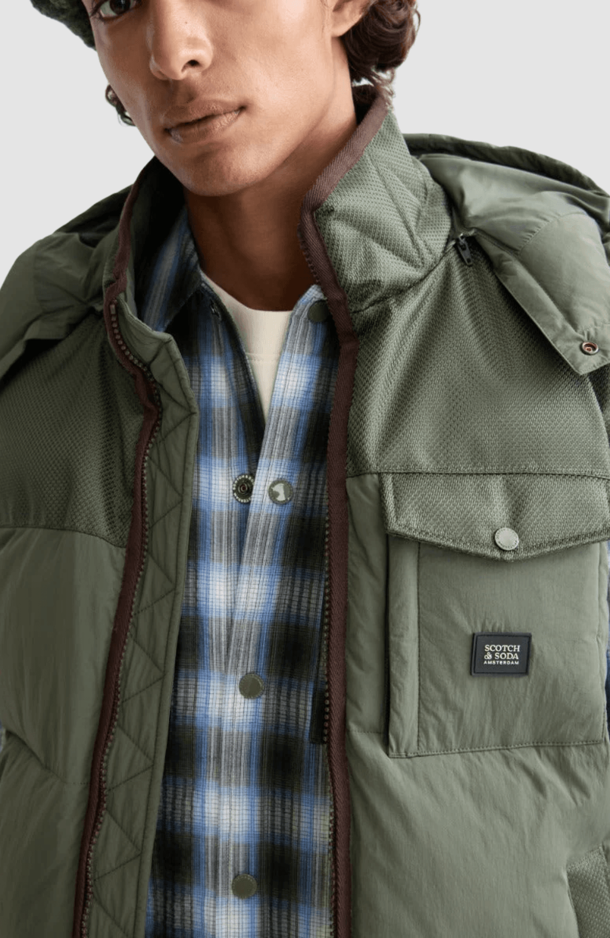 Hooded puffer vest