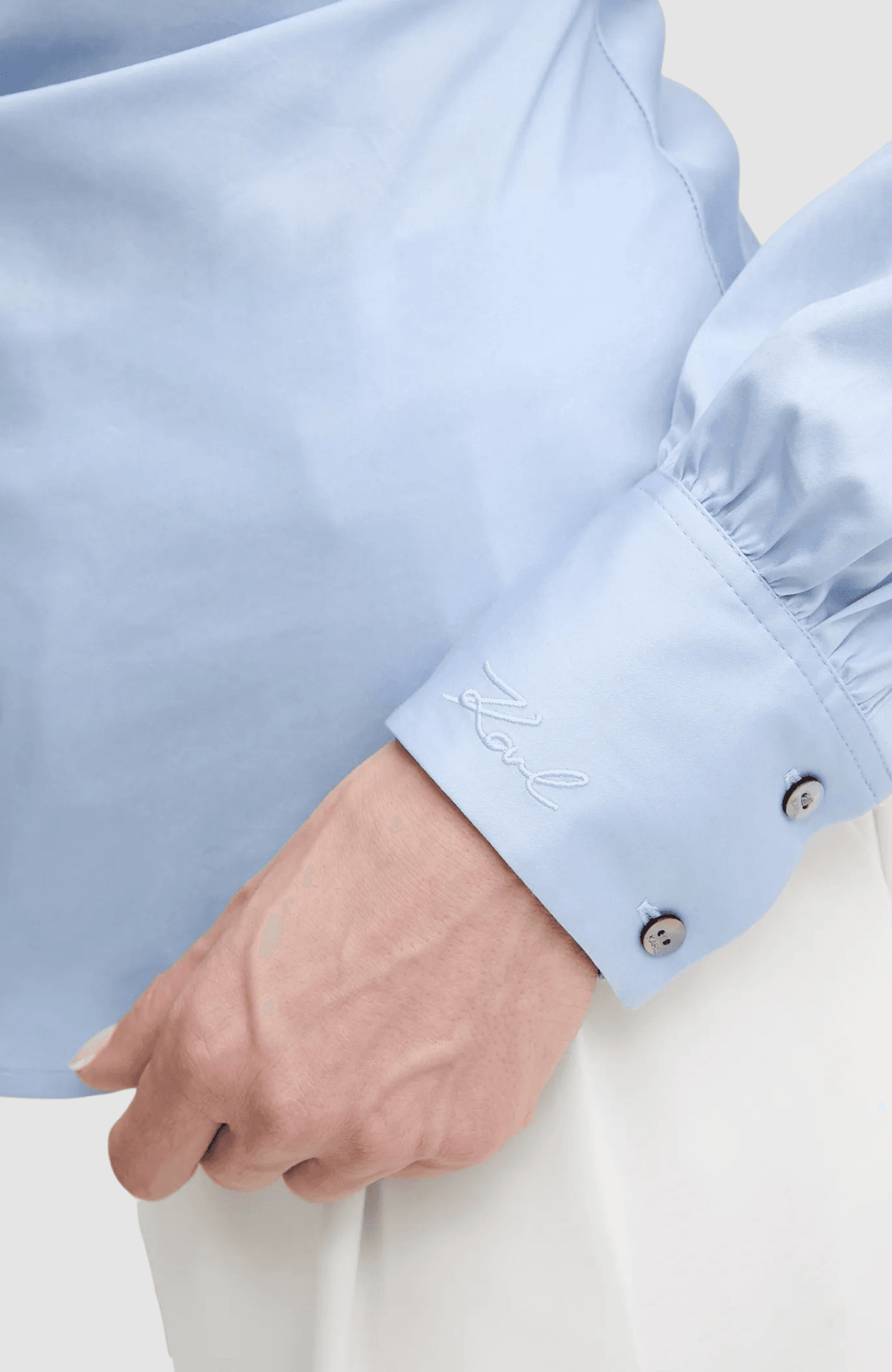 One Shoulder Poplin Blouse