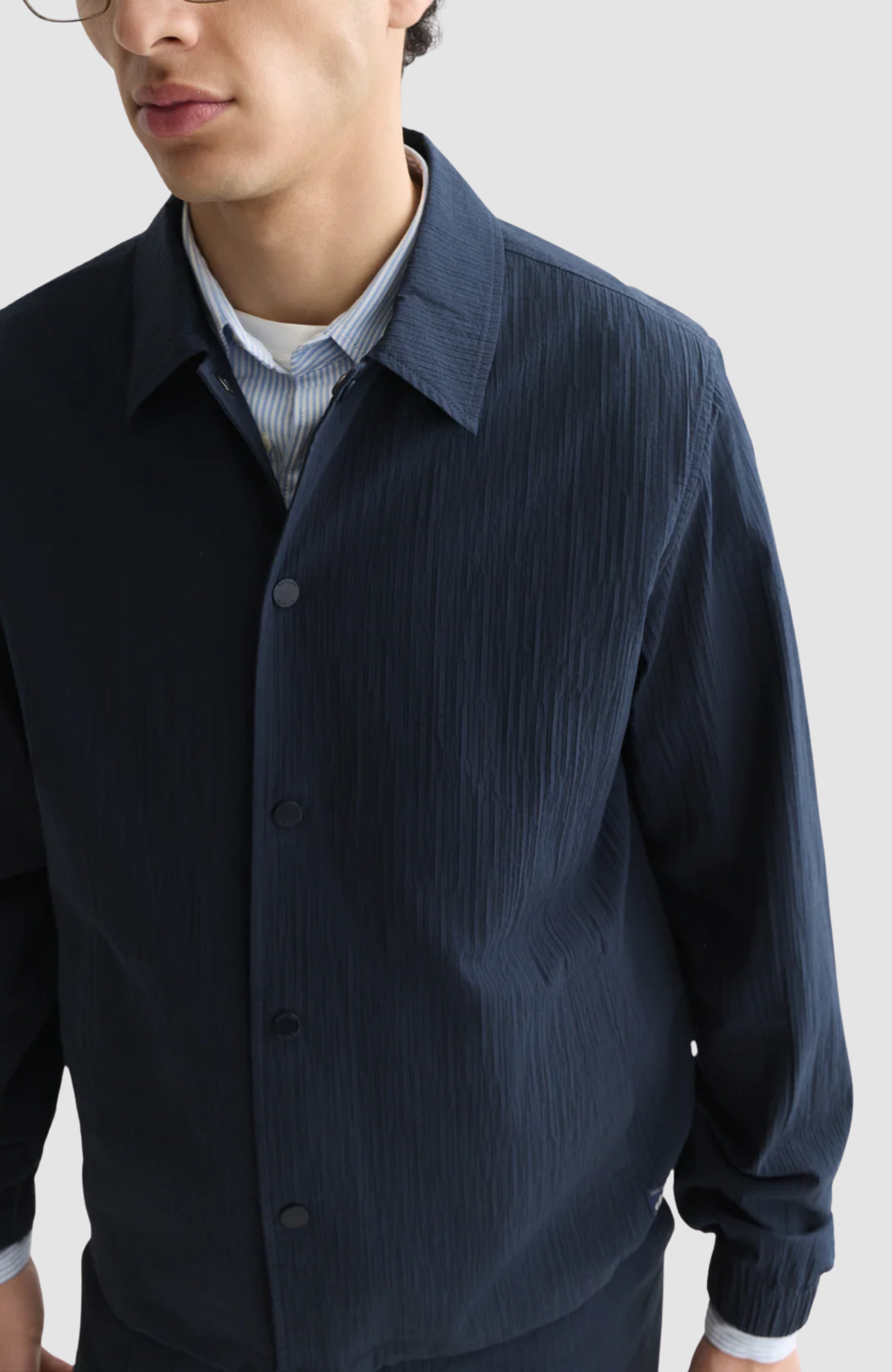 Crinckled Cotton-Blend Coach Jacket