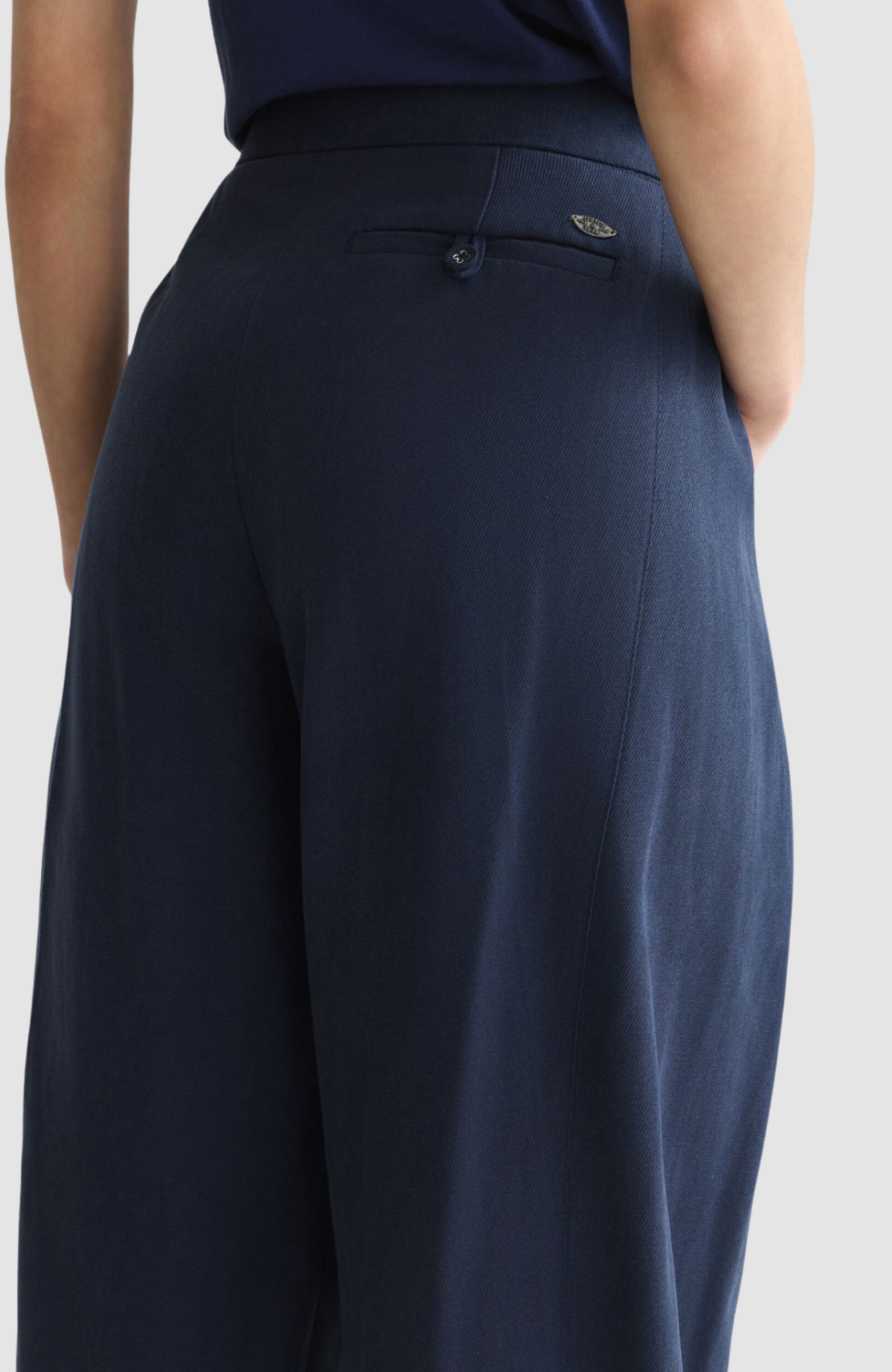 Quinn - mid-rise wide-leg gabardine pants