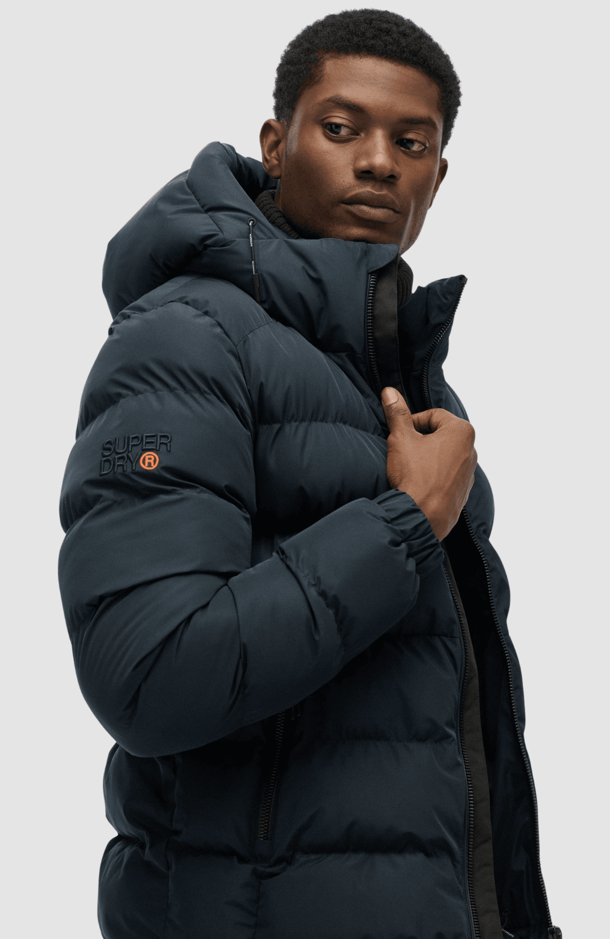 Hooded Sports Puffer Jacket