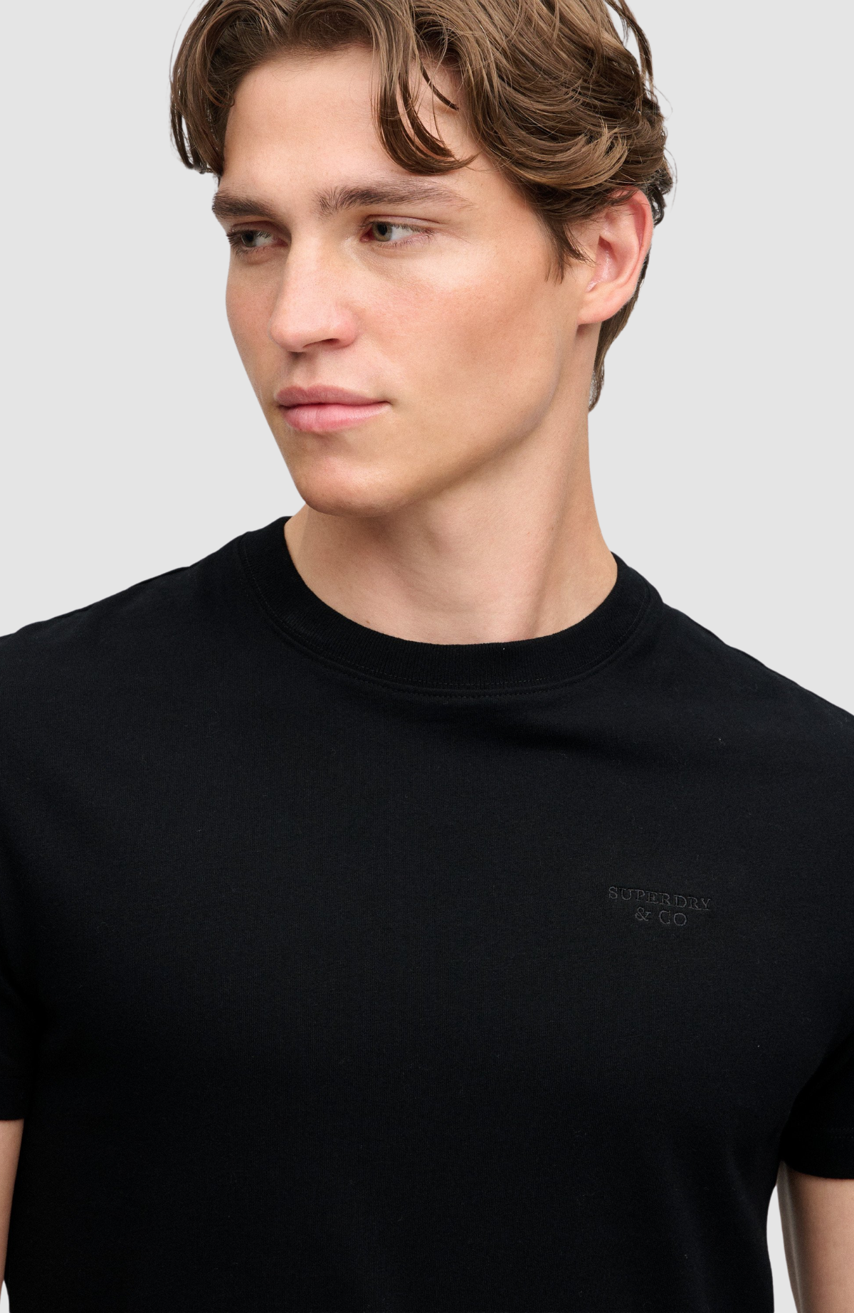 Essential Stacked Logo Emb Tee