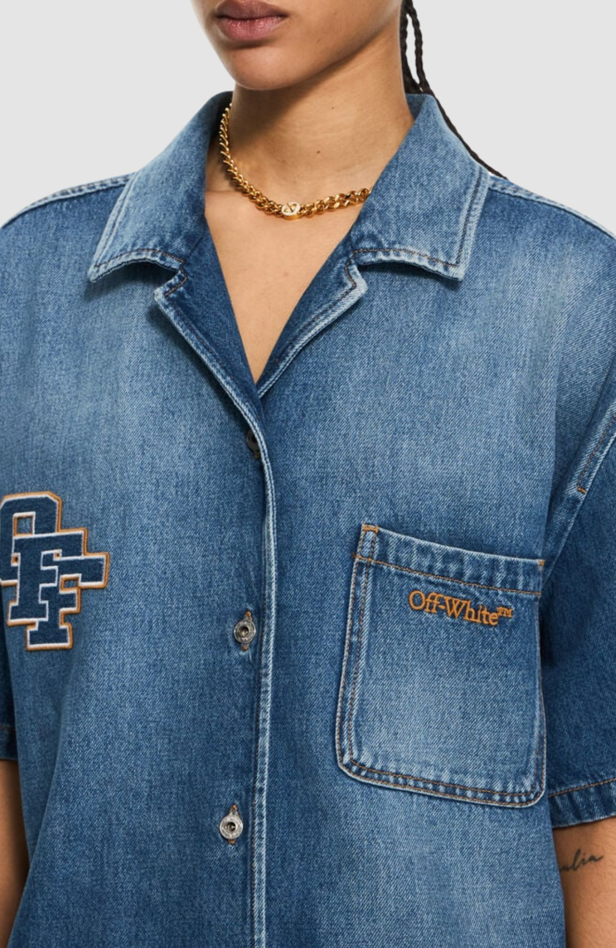 Royal Patch Denim Dress