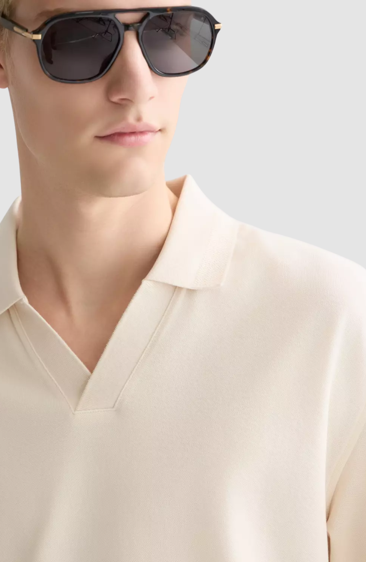 3 crosses pique relaxedfit garmentdyed polo