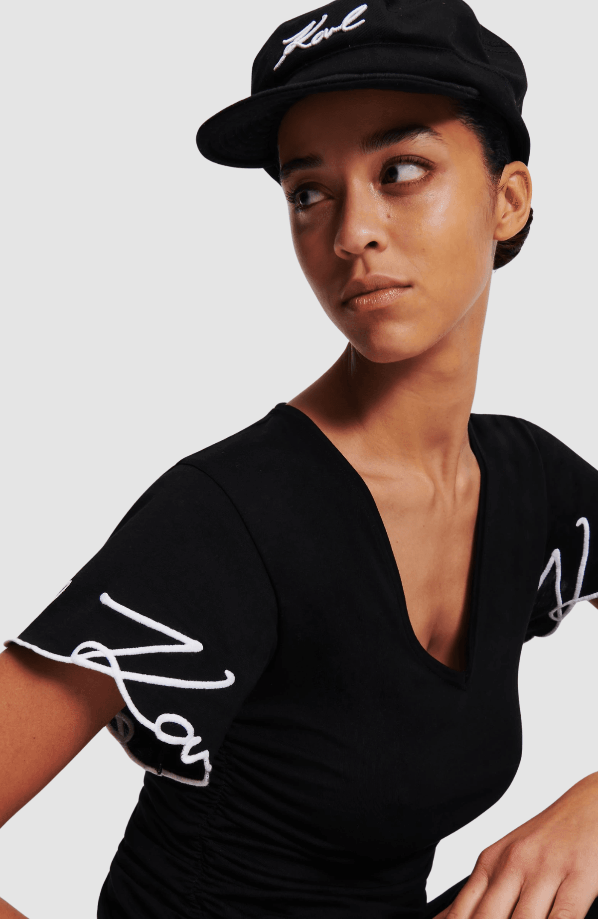 Karl Signature Slv Hem T-Shirt