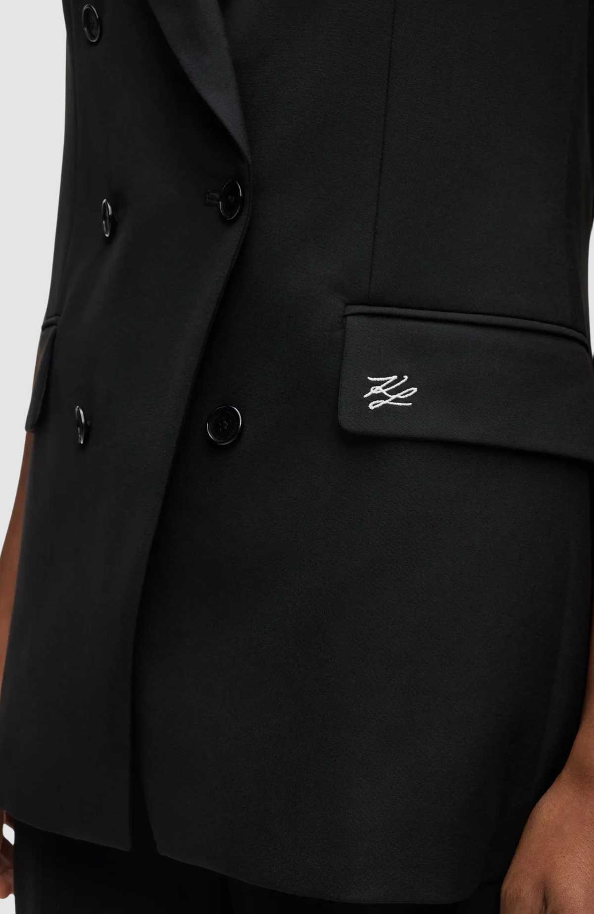 Black And White Tailored Gilet