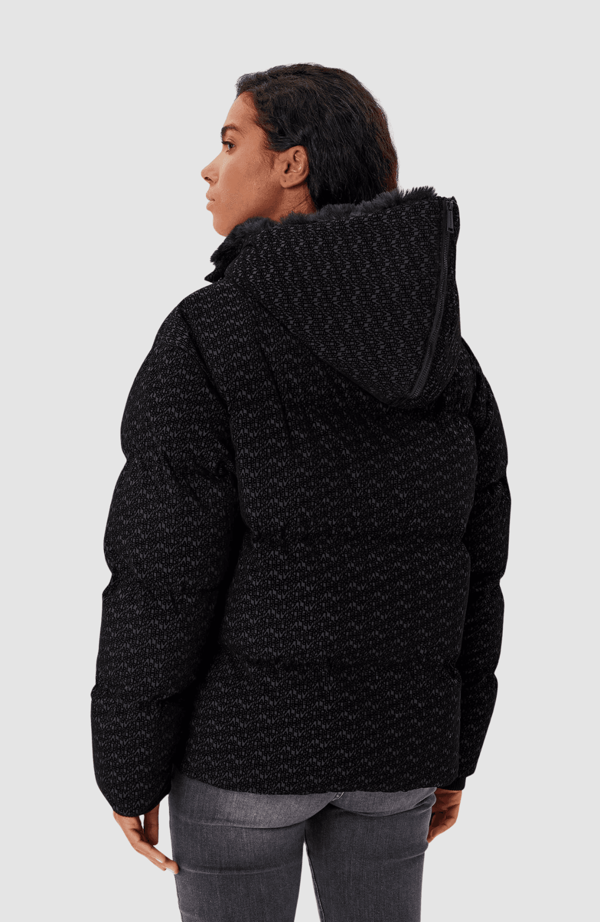 Flock Logo Puffer Jacket