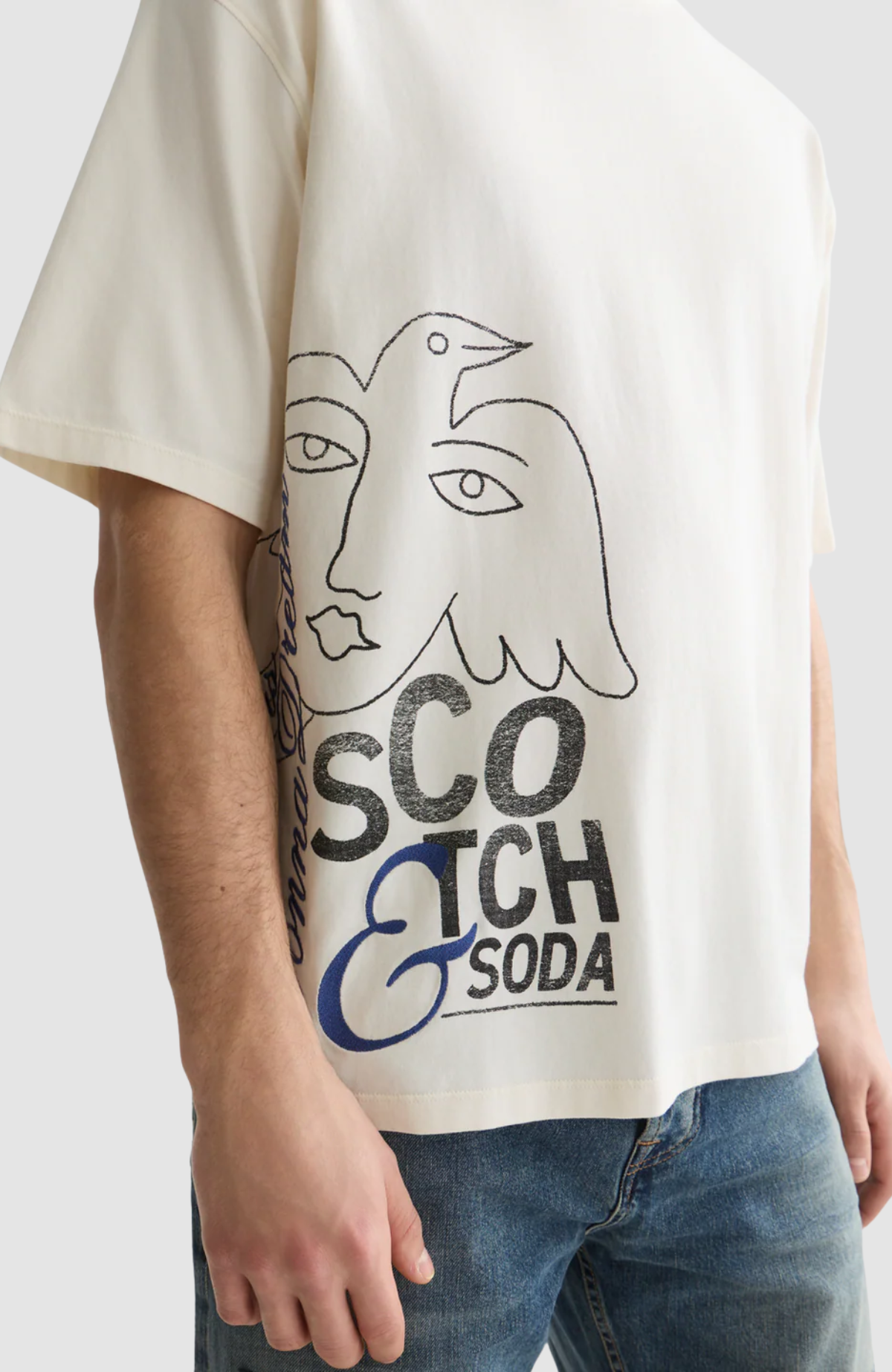 Worked-Out Artwork Loose-Fit T-Shirt