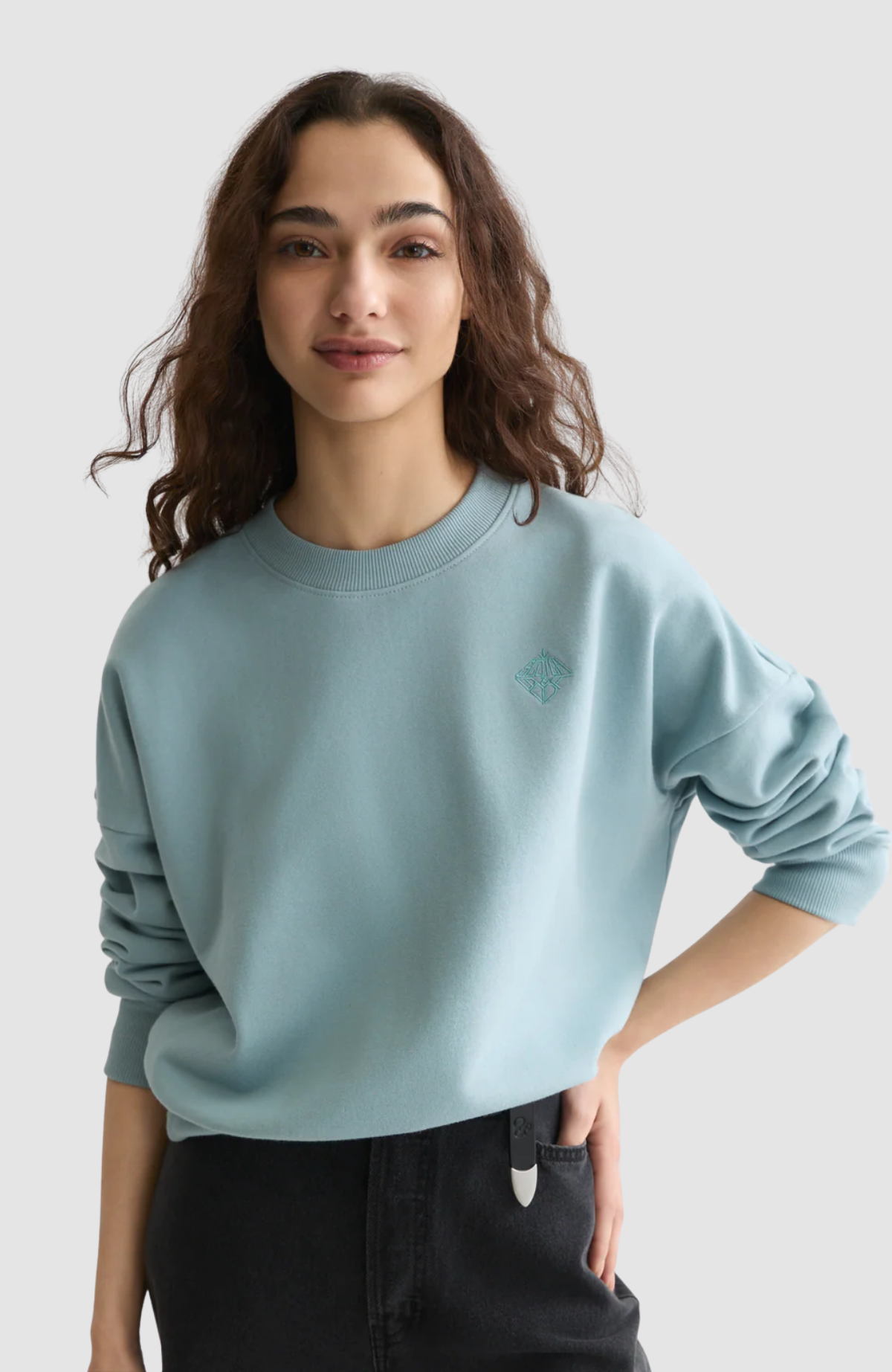 Embroidered logo relaxed-fit sweatshirt