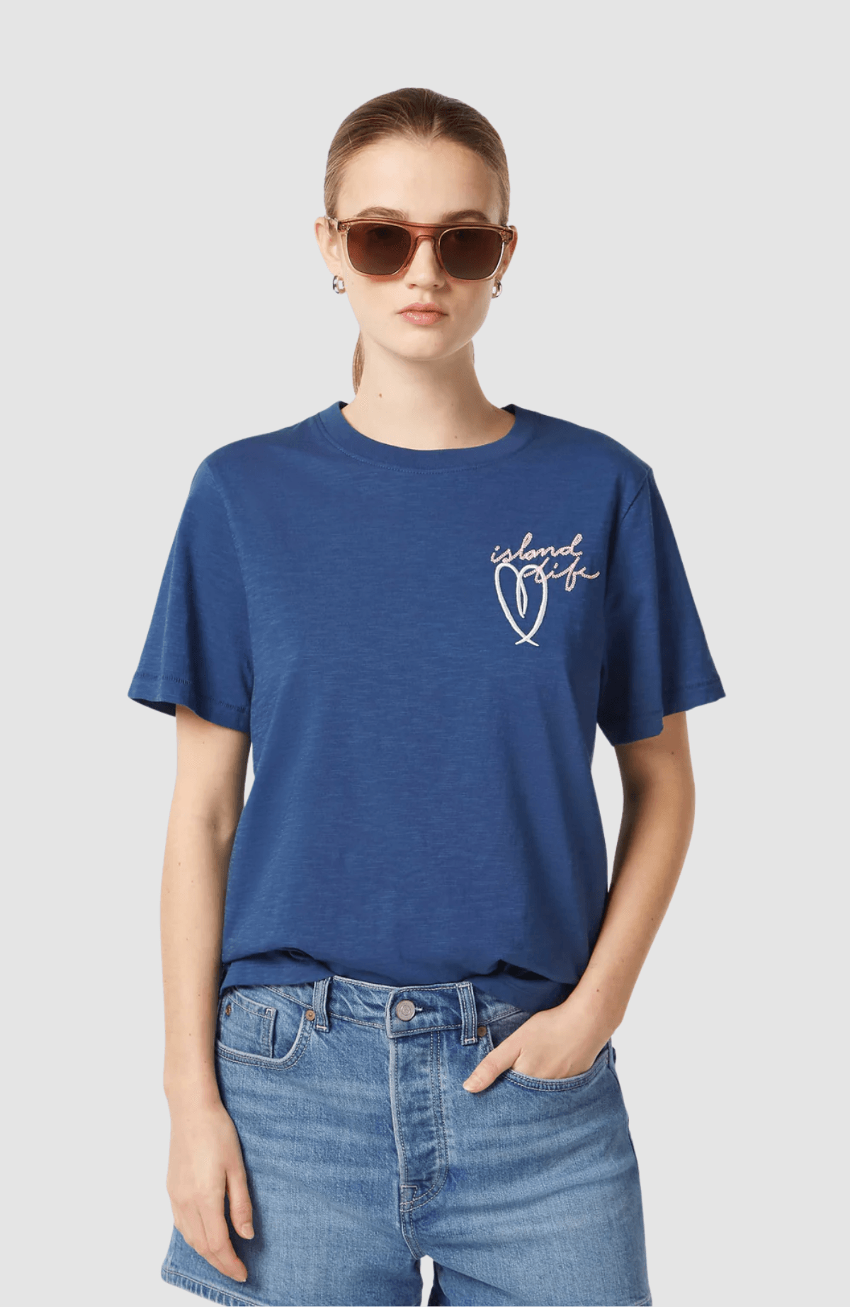 Embroidered artwork regular fit T-shirt