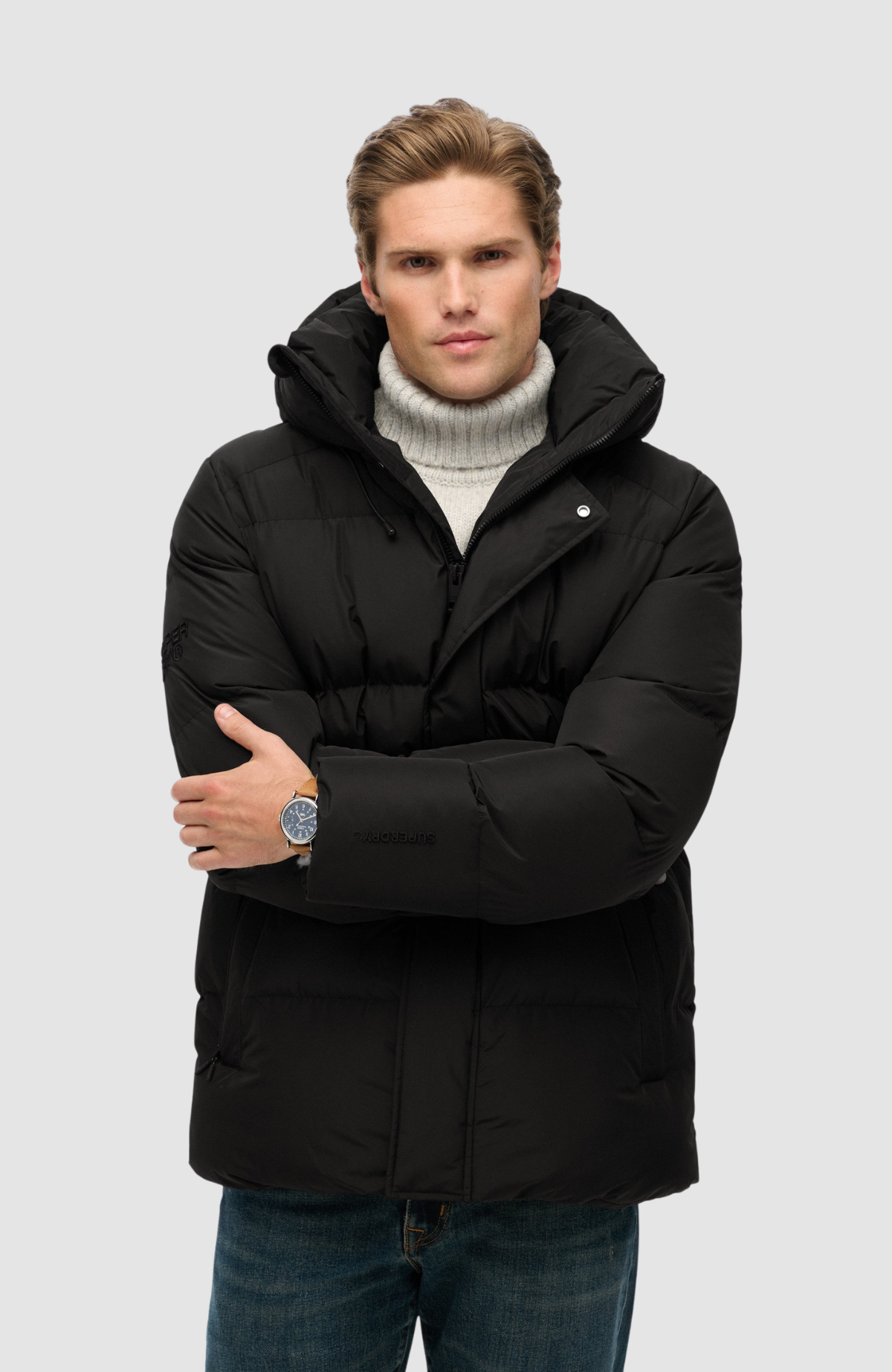 Hooded 5 Baffle Sports Puffer