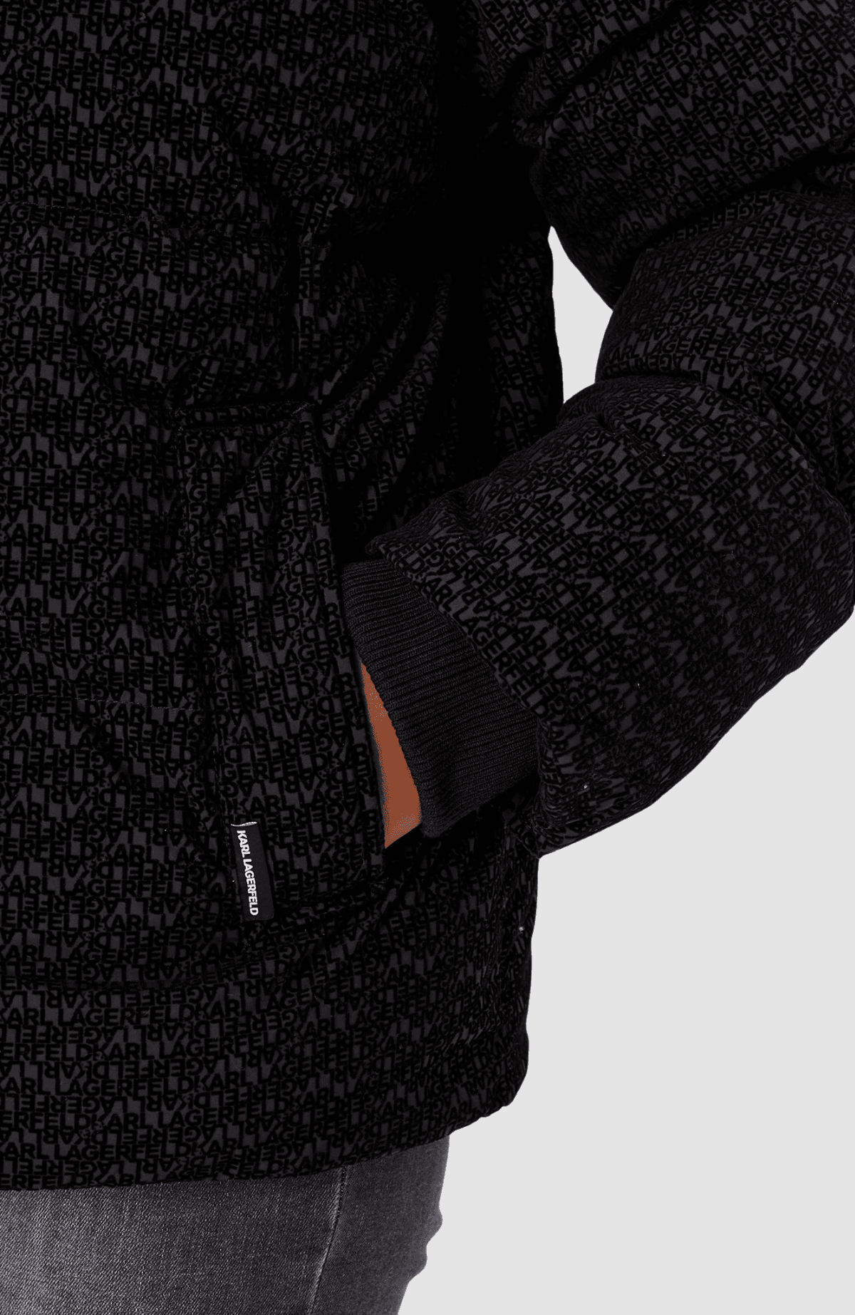 Flock Logo Puffer Jacket