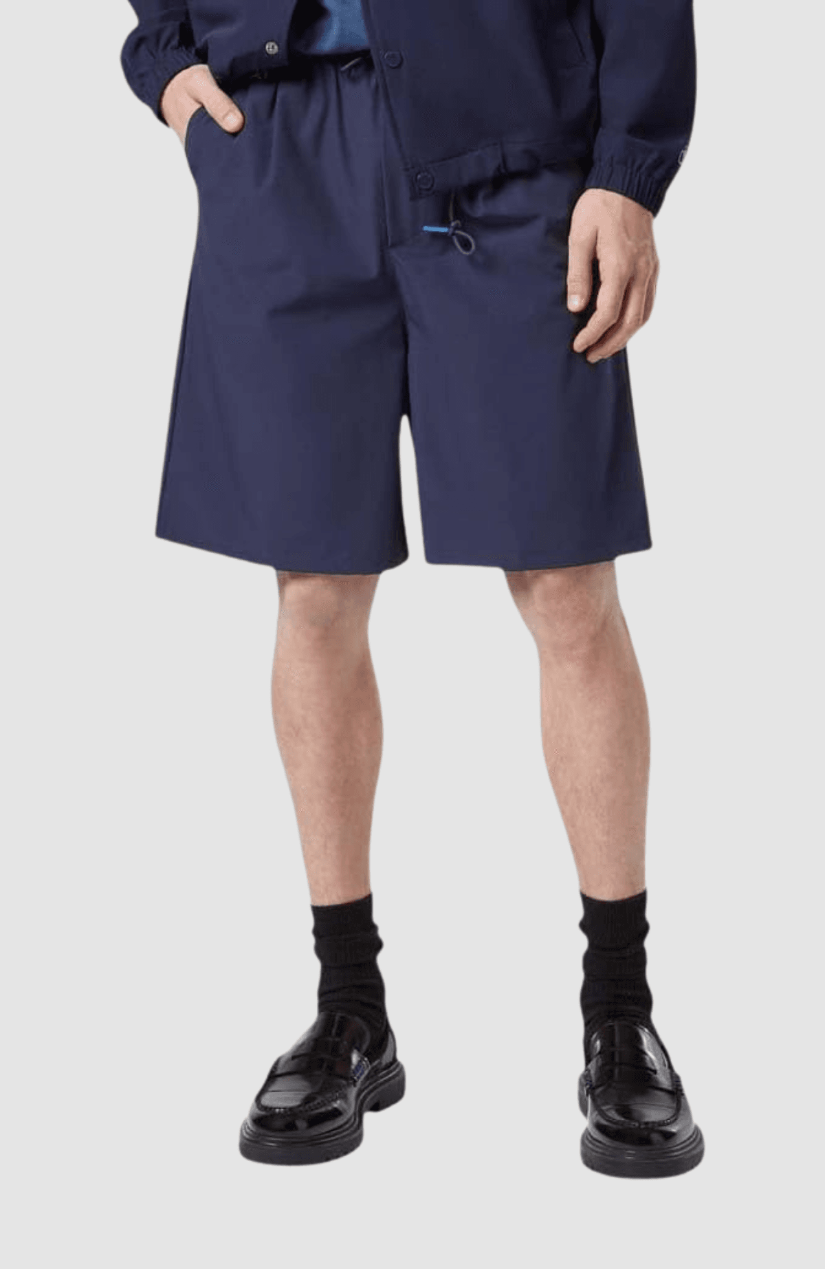 Stretch Nylon-Blend Loose Fit Bermuda Short