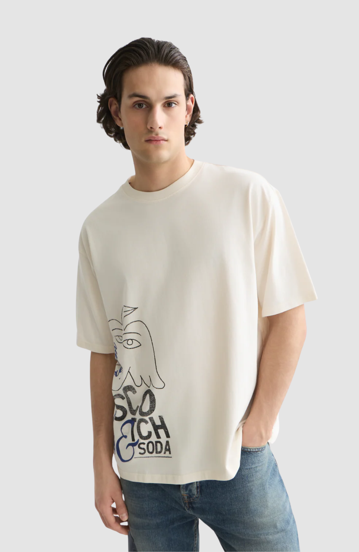 Worked-Out Artwork Loose-Fit T-Shirt