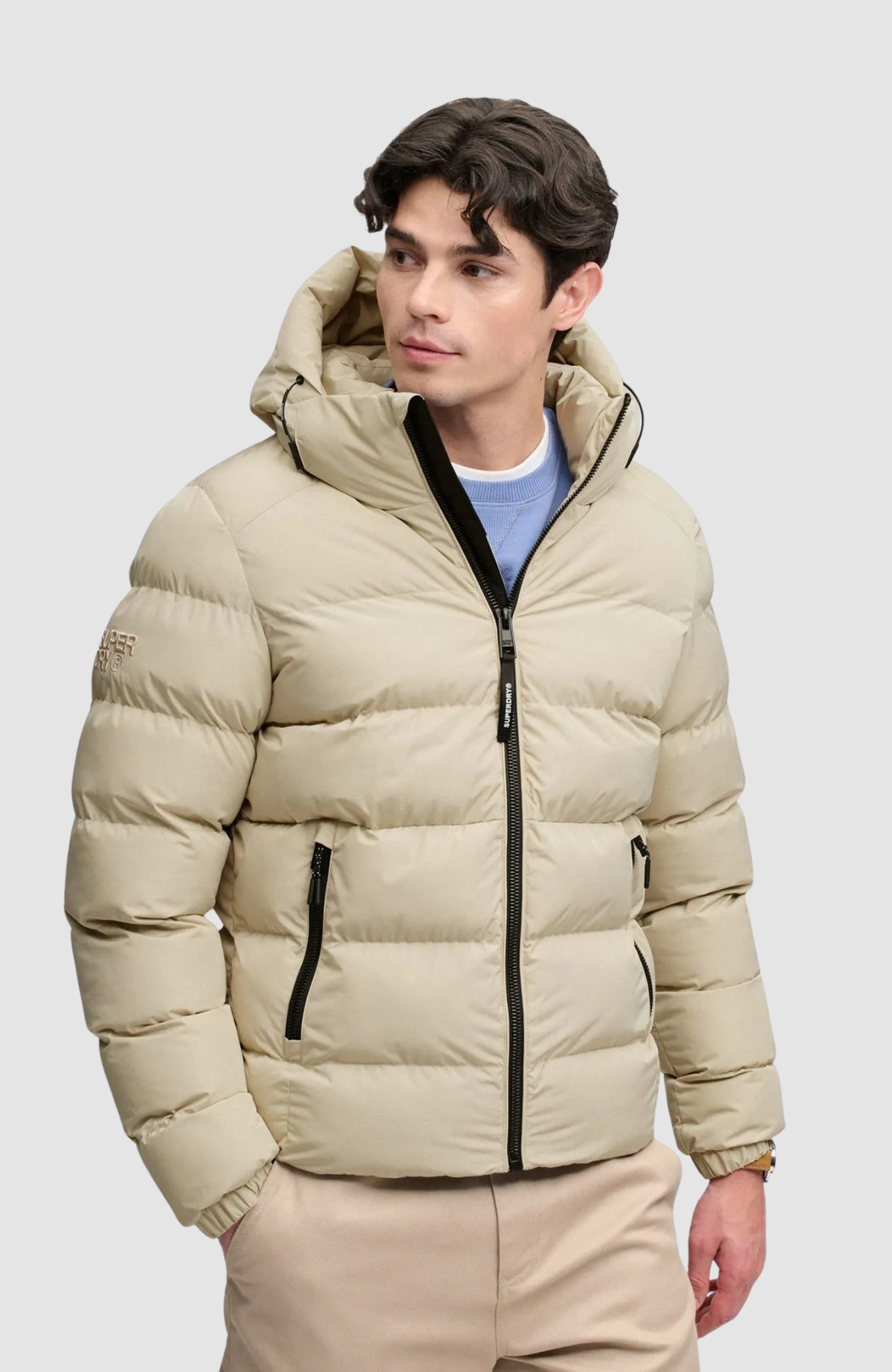 Hooded Sports Puffer Jacket