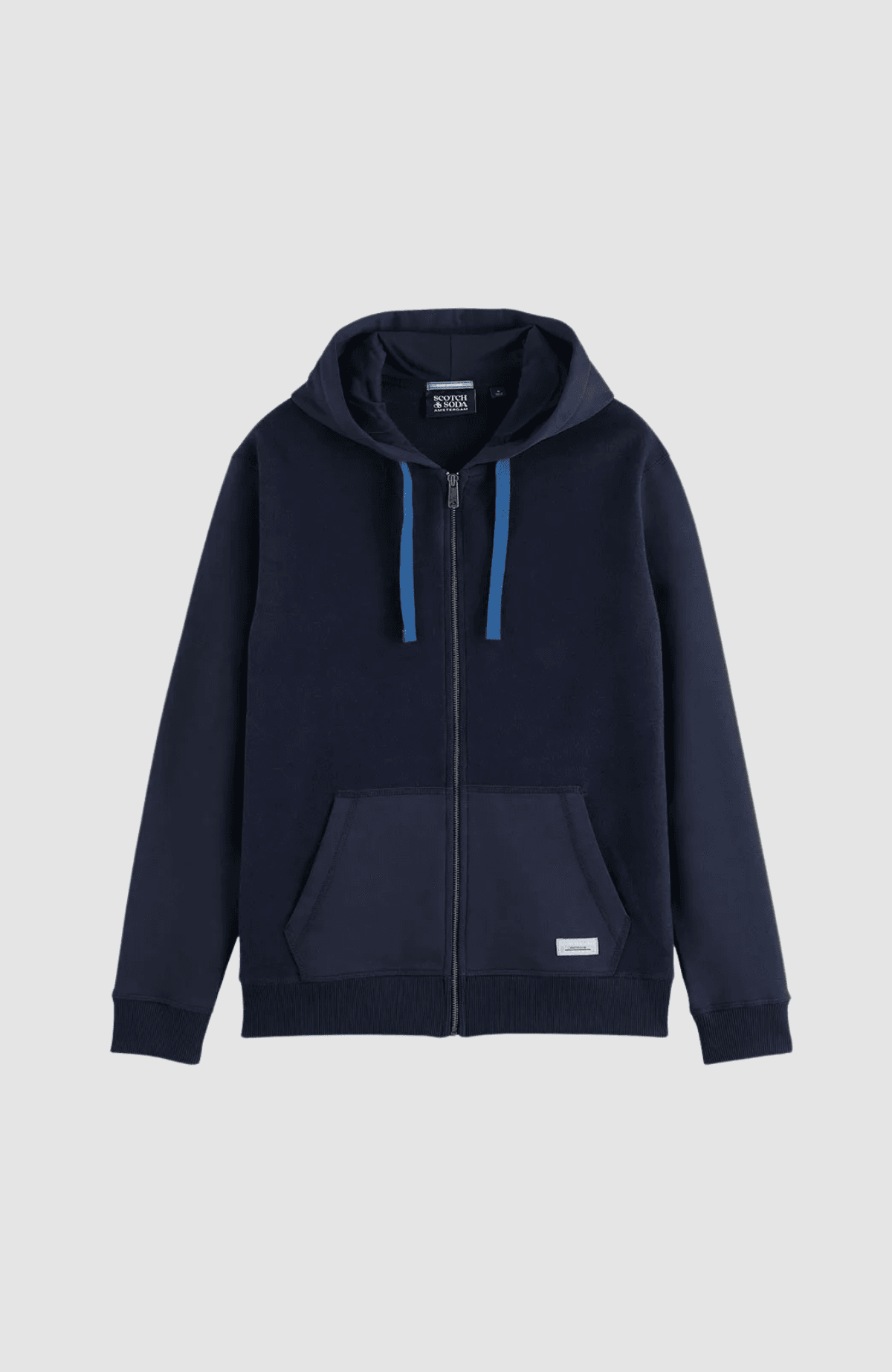 Reverse Terry Zip Through Hoodie