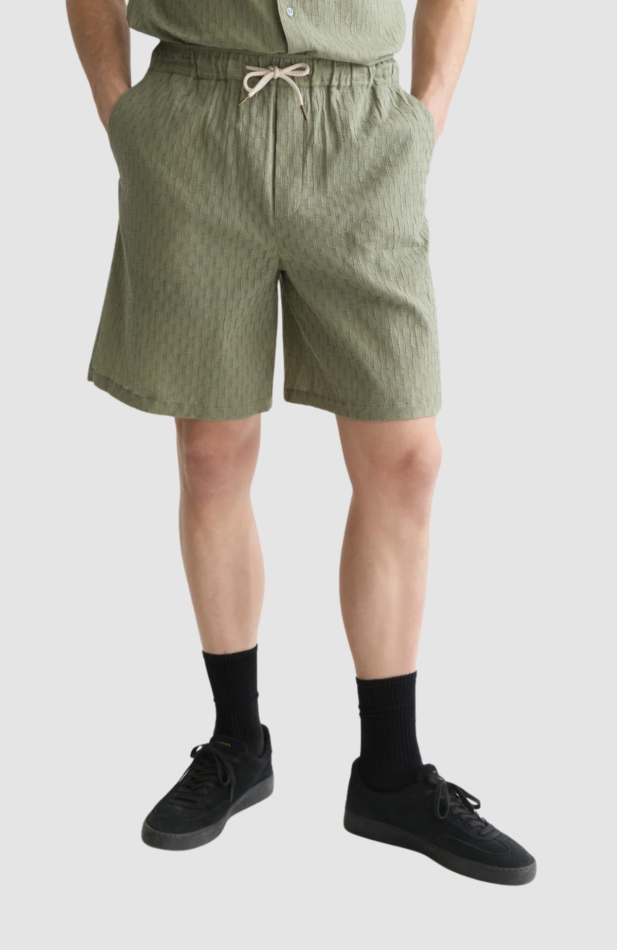 Jacquard Seersucker Bermuda Shorts