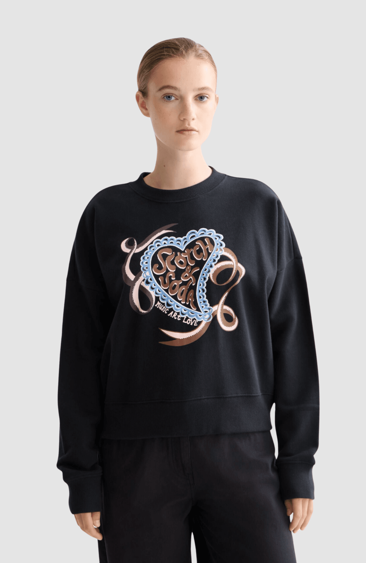 Chest artwork relaxed sweatshirt