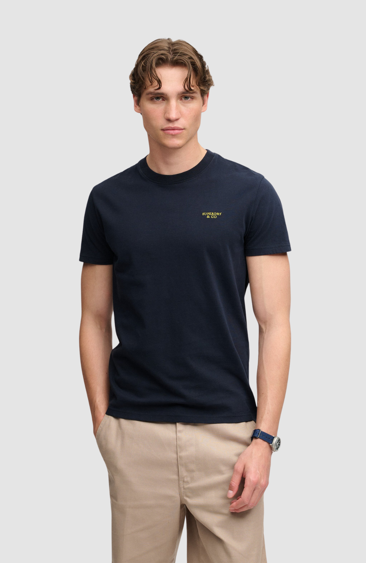 Essential Stacked Logo Emb Tee