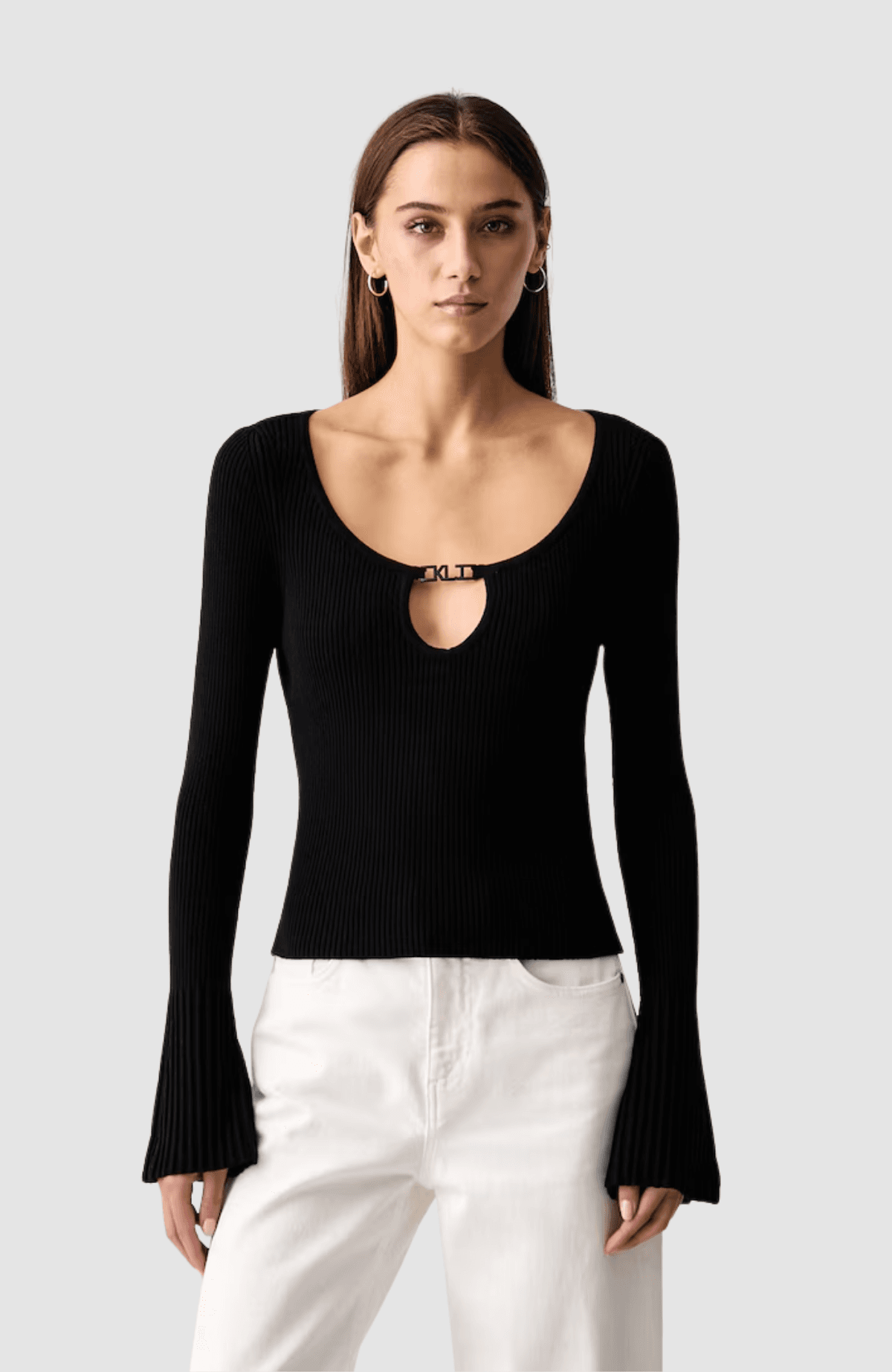 KLJ Metal Logo Knit Sweater