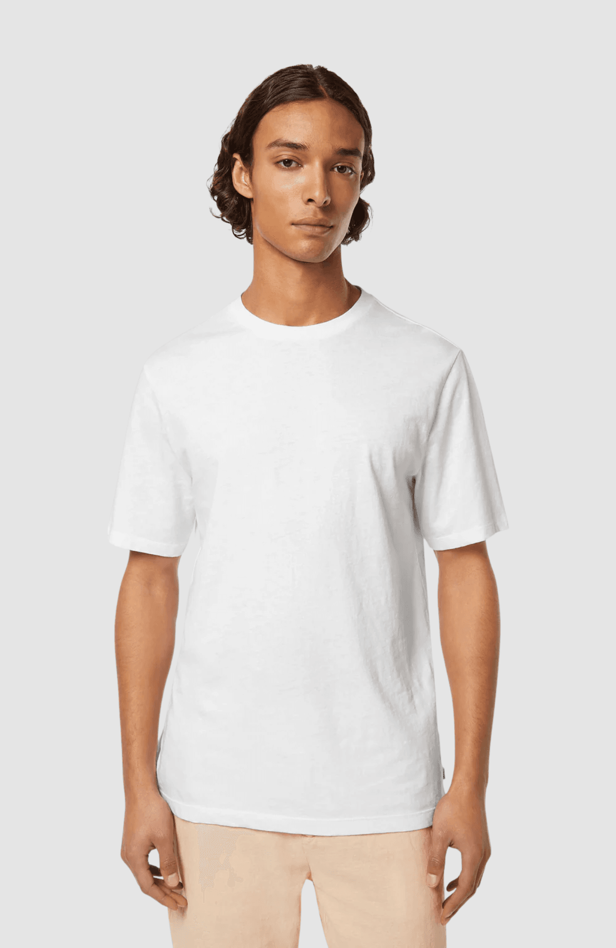 Regular Fit 3 Crosses Cotton-Linen T-Shirt