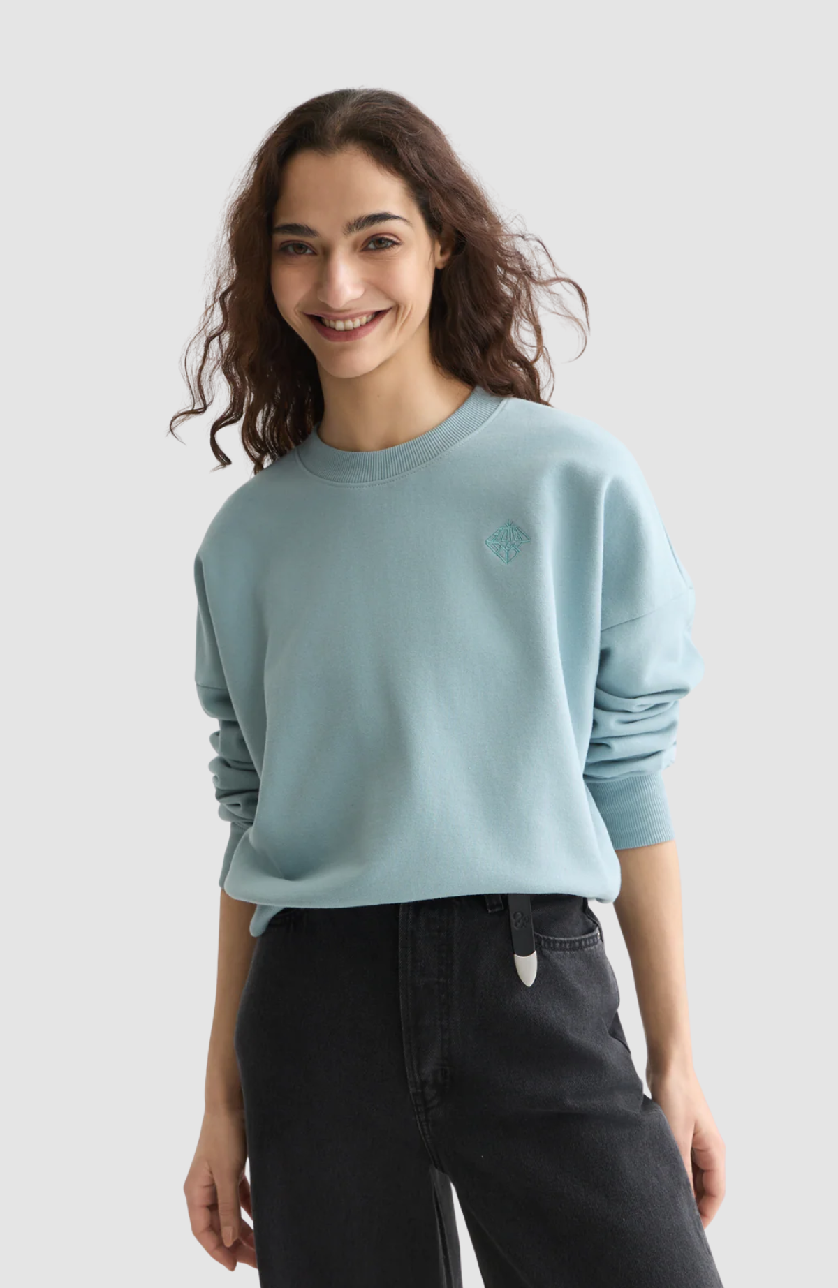 Embroidered logo relaxed-fit sweatshirt
