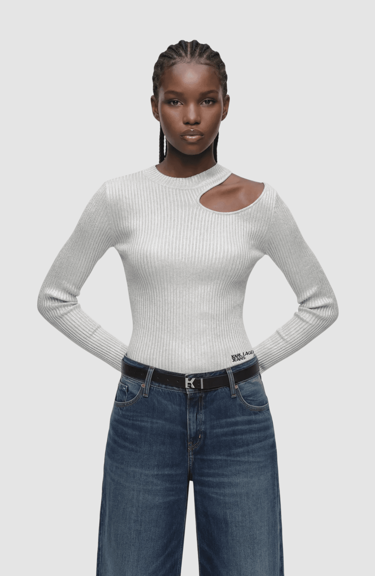 KLJ Coated Knit Sweater