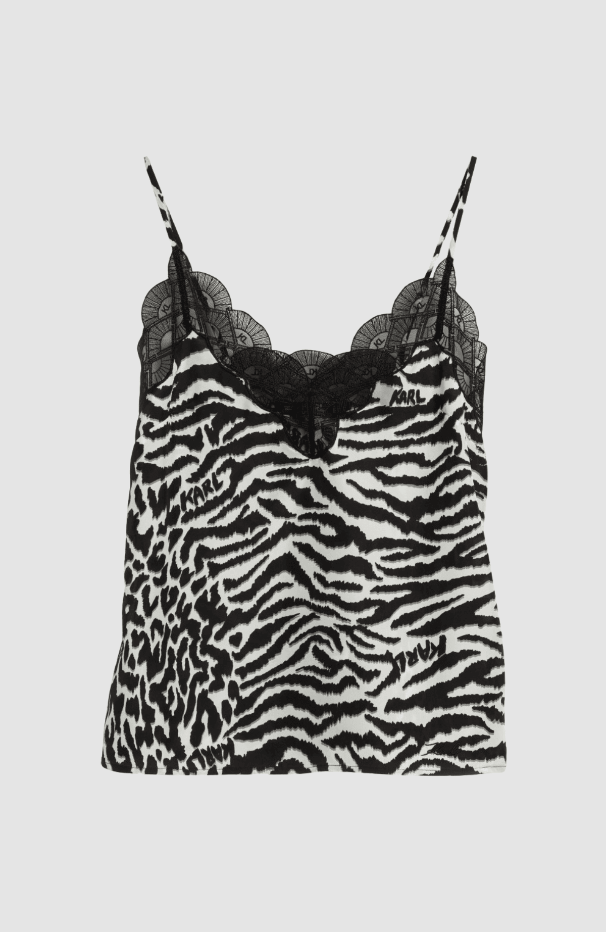 Fan Lace Silk Camisole