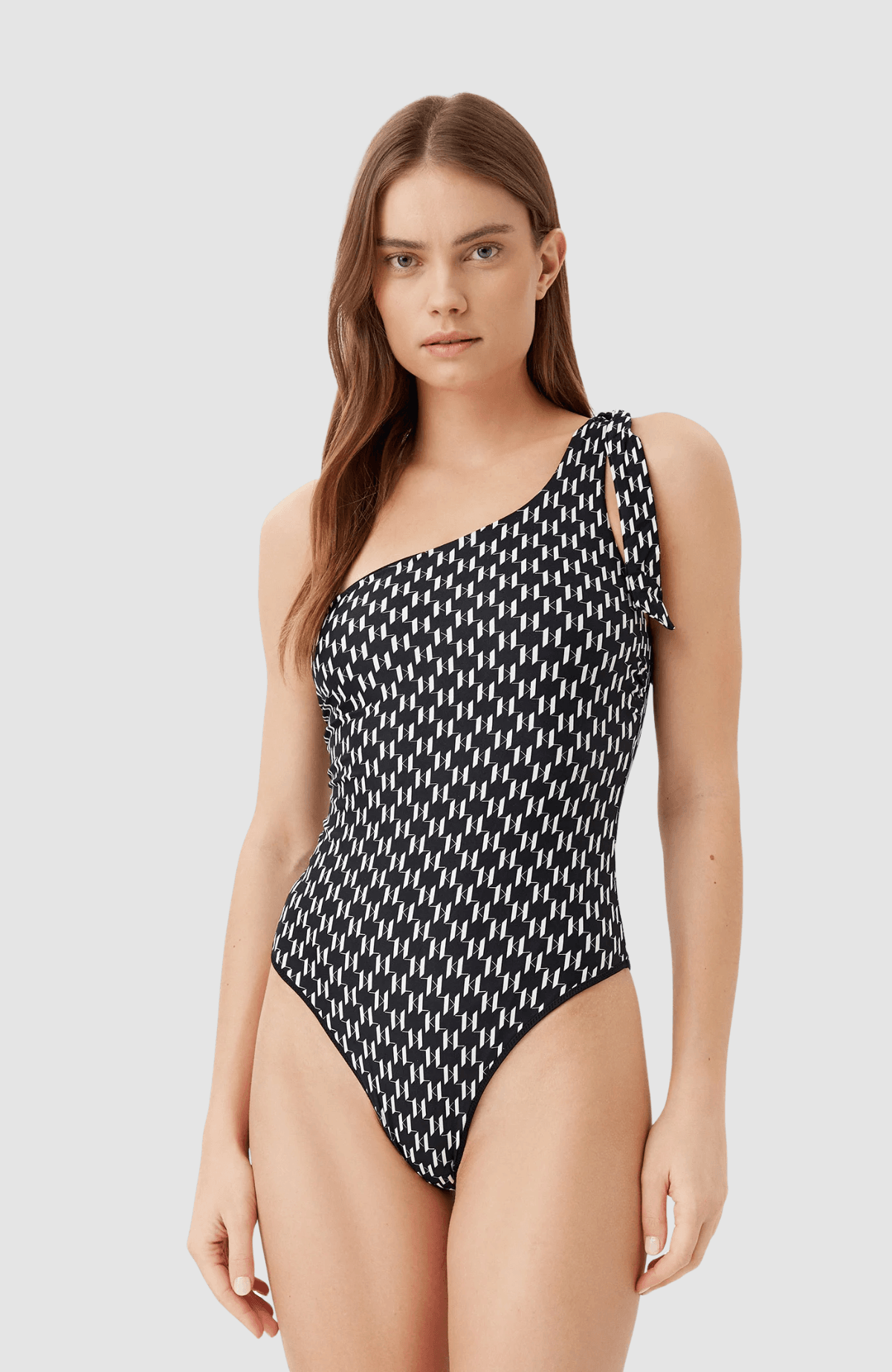 Monogram Tie Cheeky Swimsuit