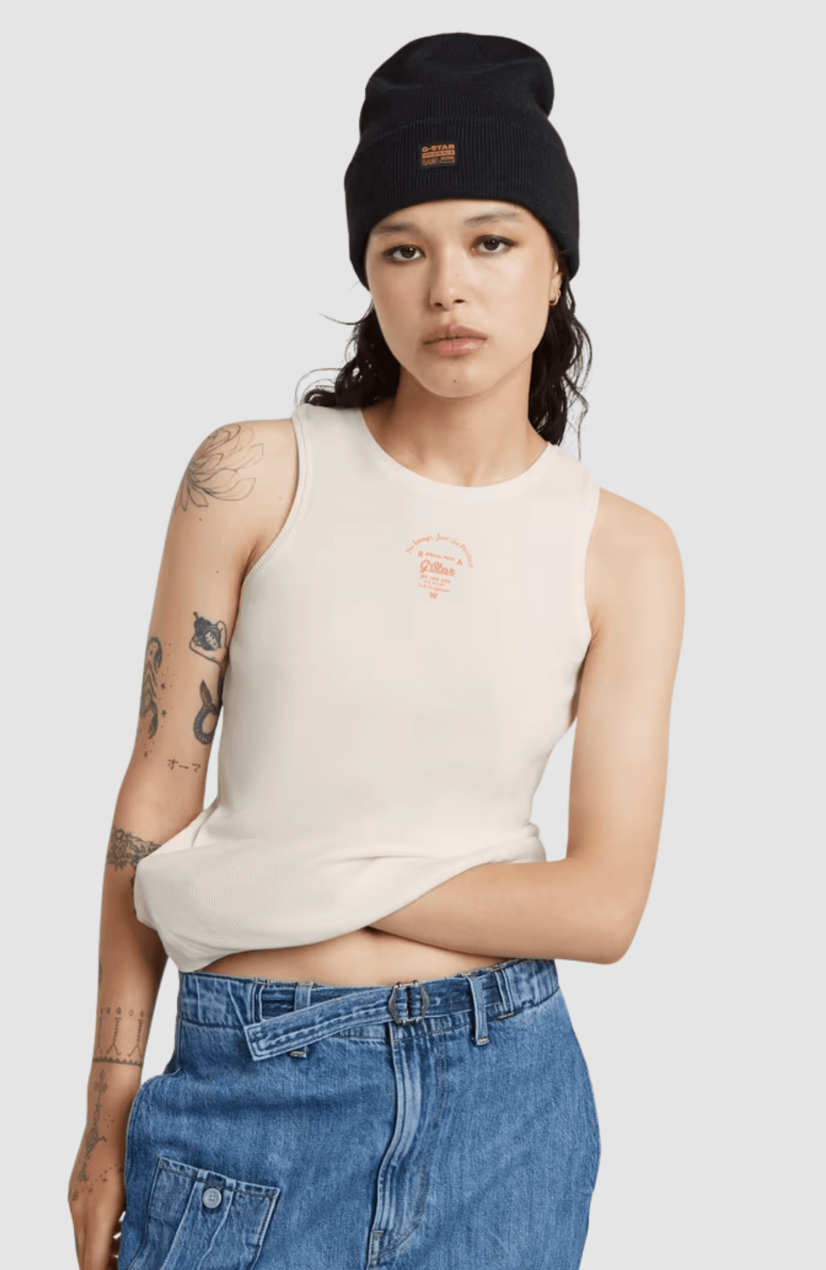 Racerback ribbed slim tank top wmn