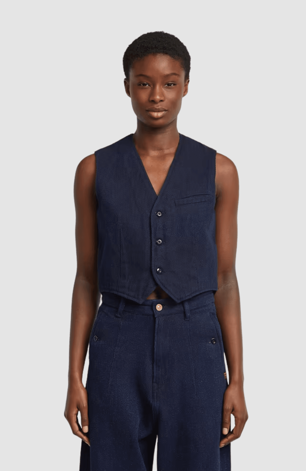 Denim waistcoat wmn