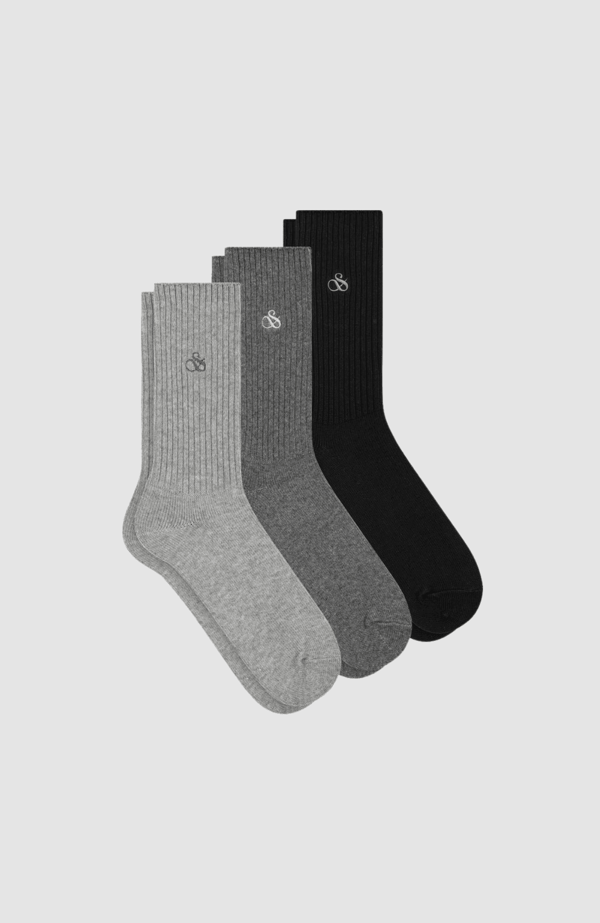 3Pk Mens Non Terry Casual Crew