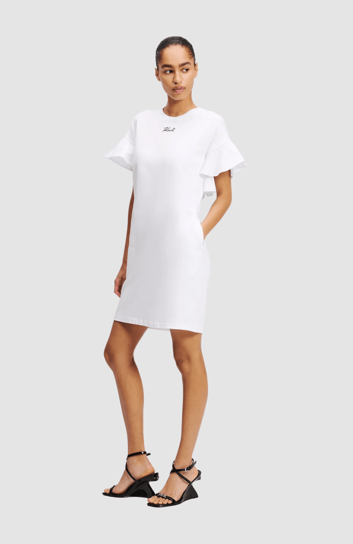 Fabric Mix T-Shirt Dress