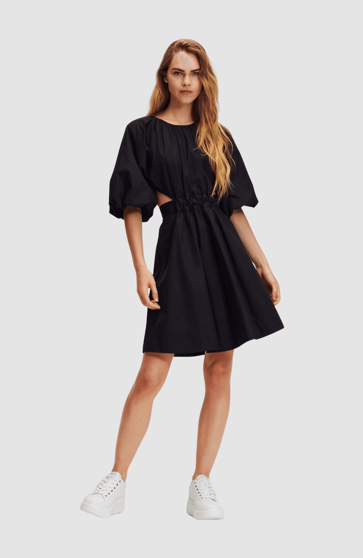 A-Line Puff Sleeve Dress