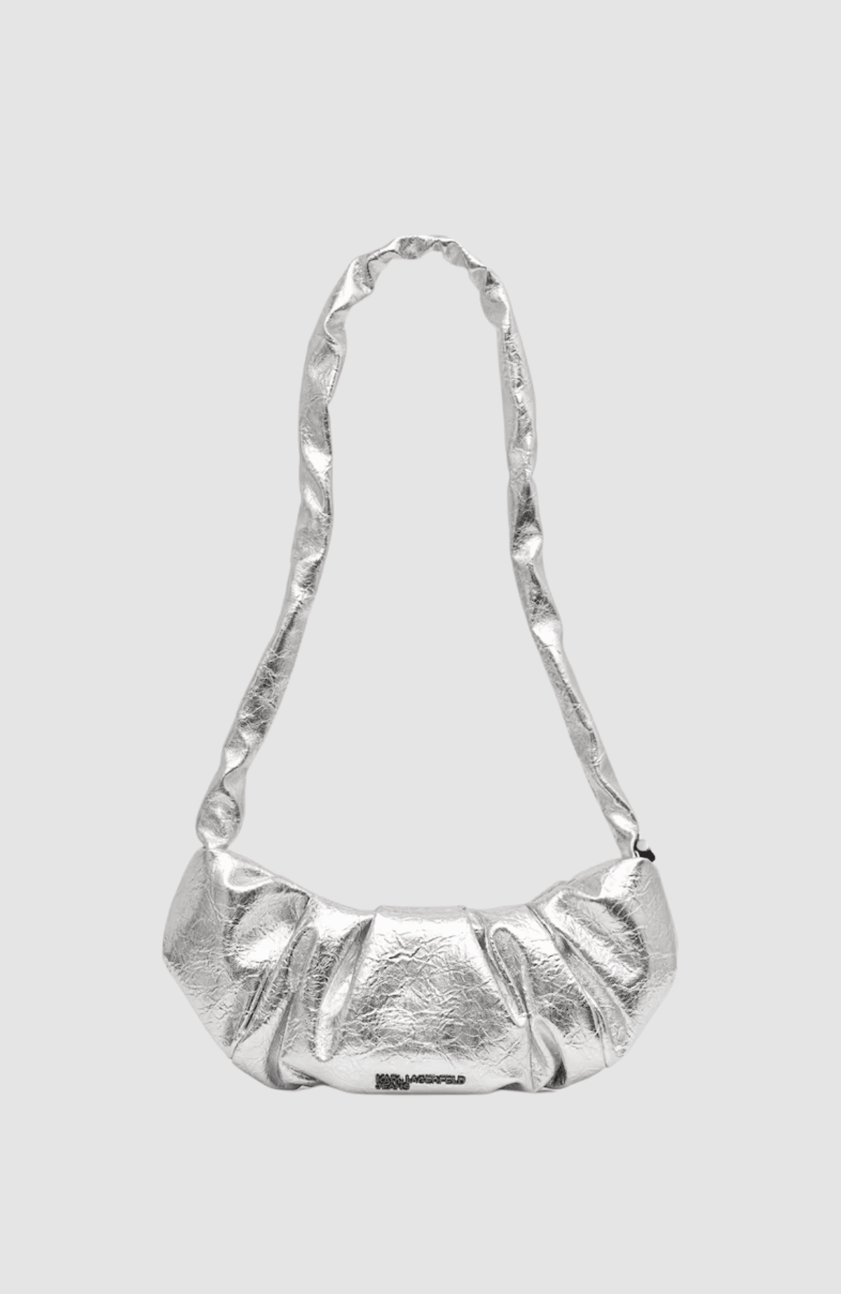 KLJ Gathered Shldr Bag Silver