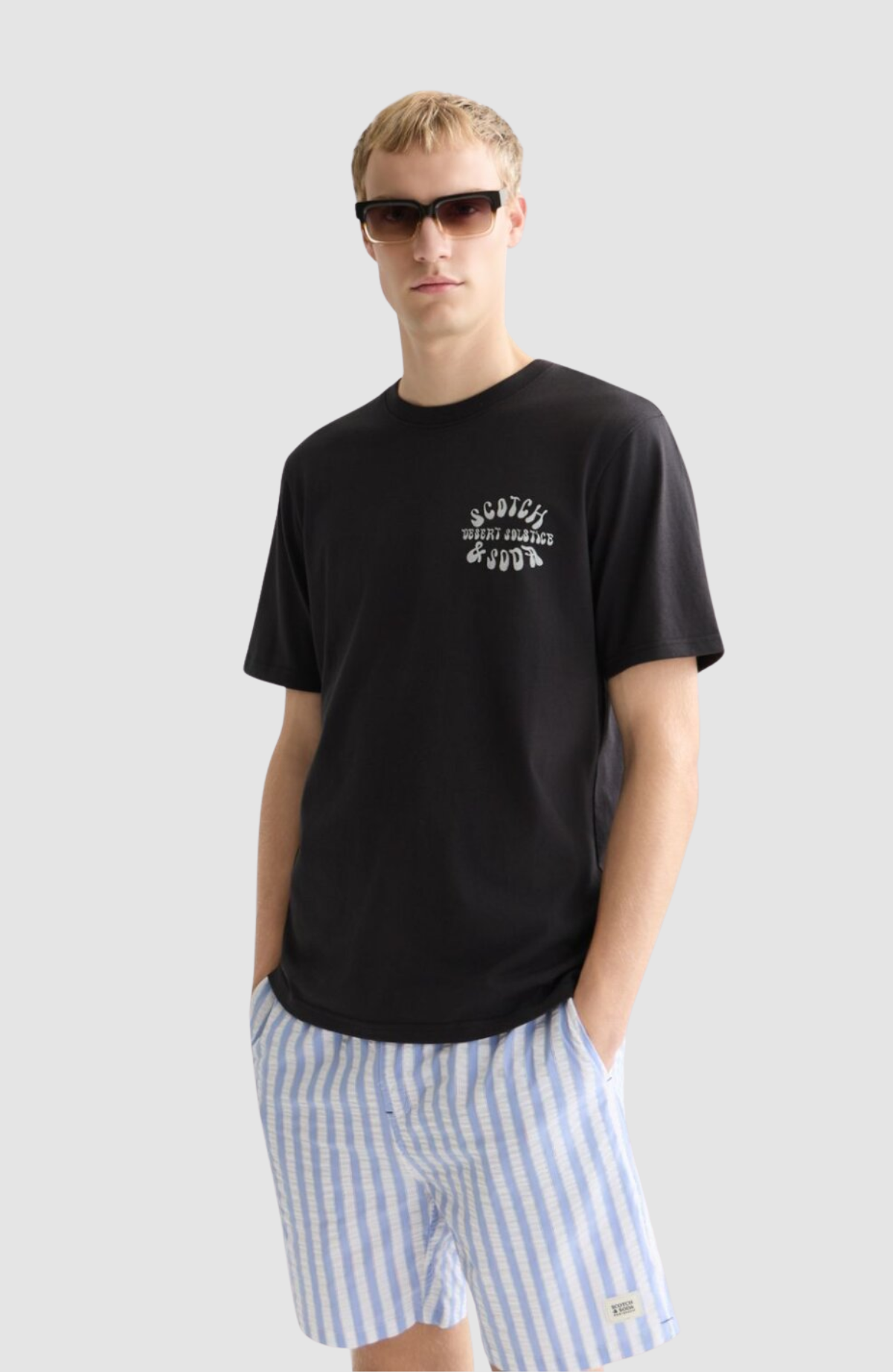 Left chest artwork regular-fit T-shirt