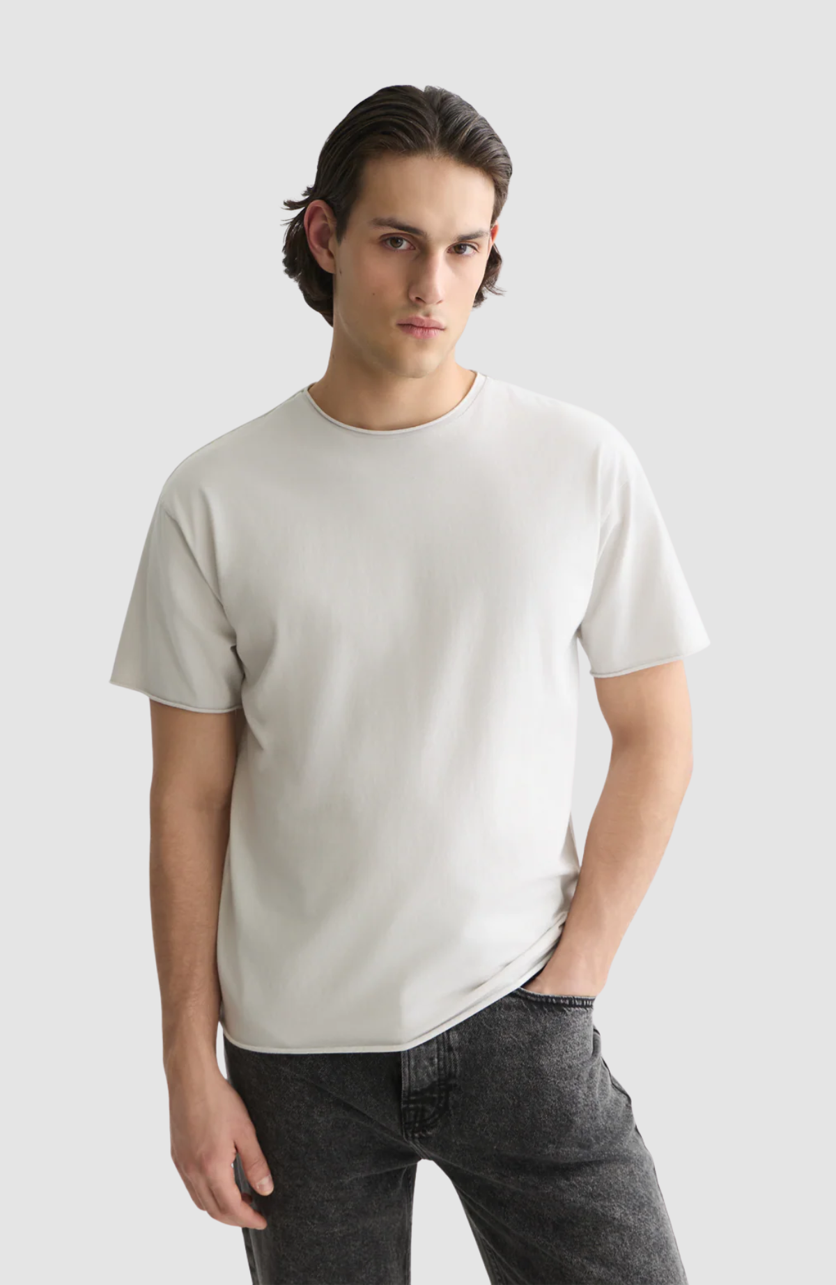 Seasonal Core Raw-Edged Garment-Dyed Relaxed-Fit T-Shirt