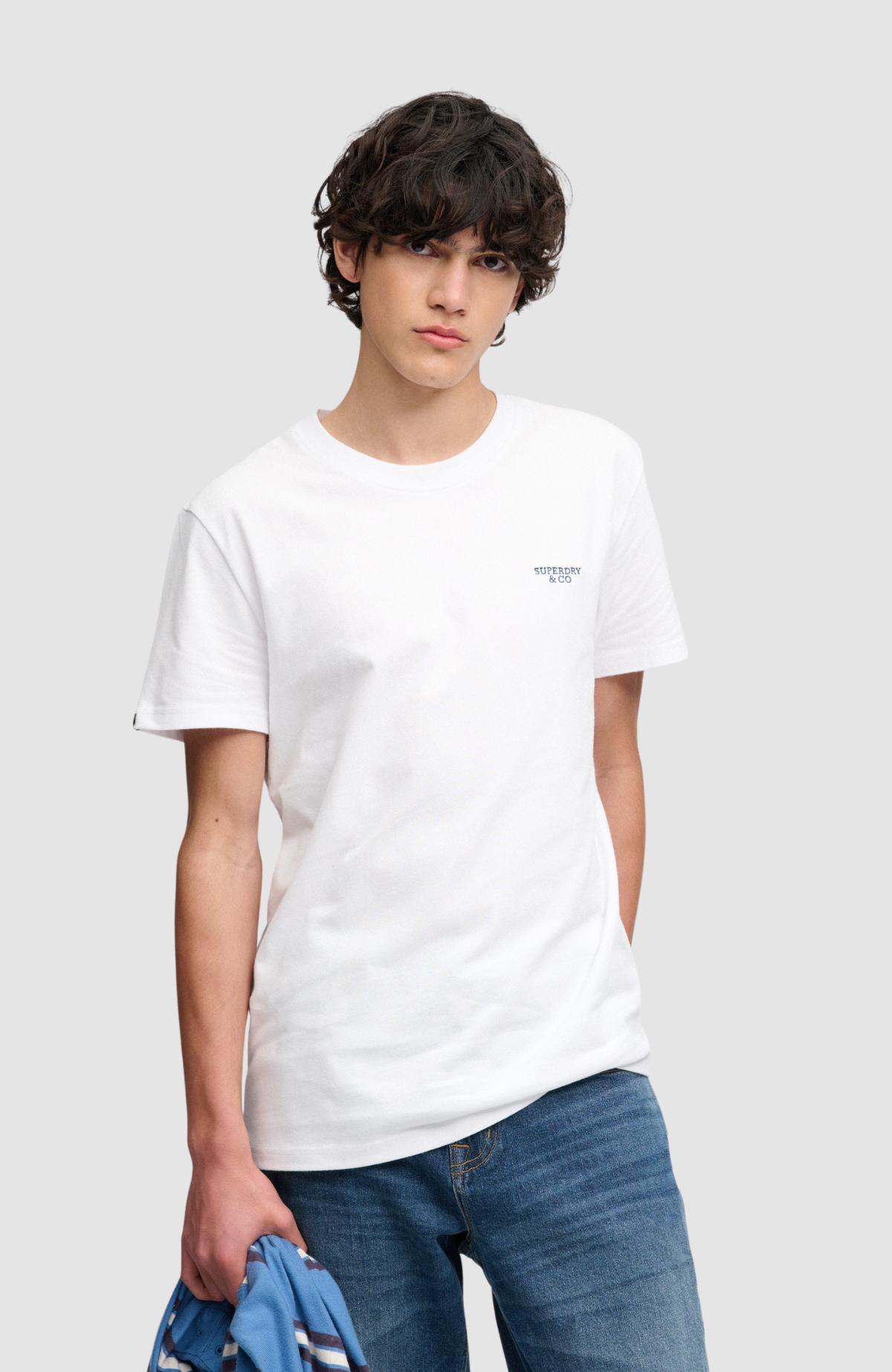Essential Stacked Logo Emb Tee